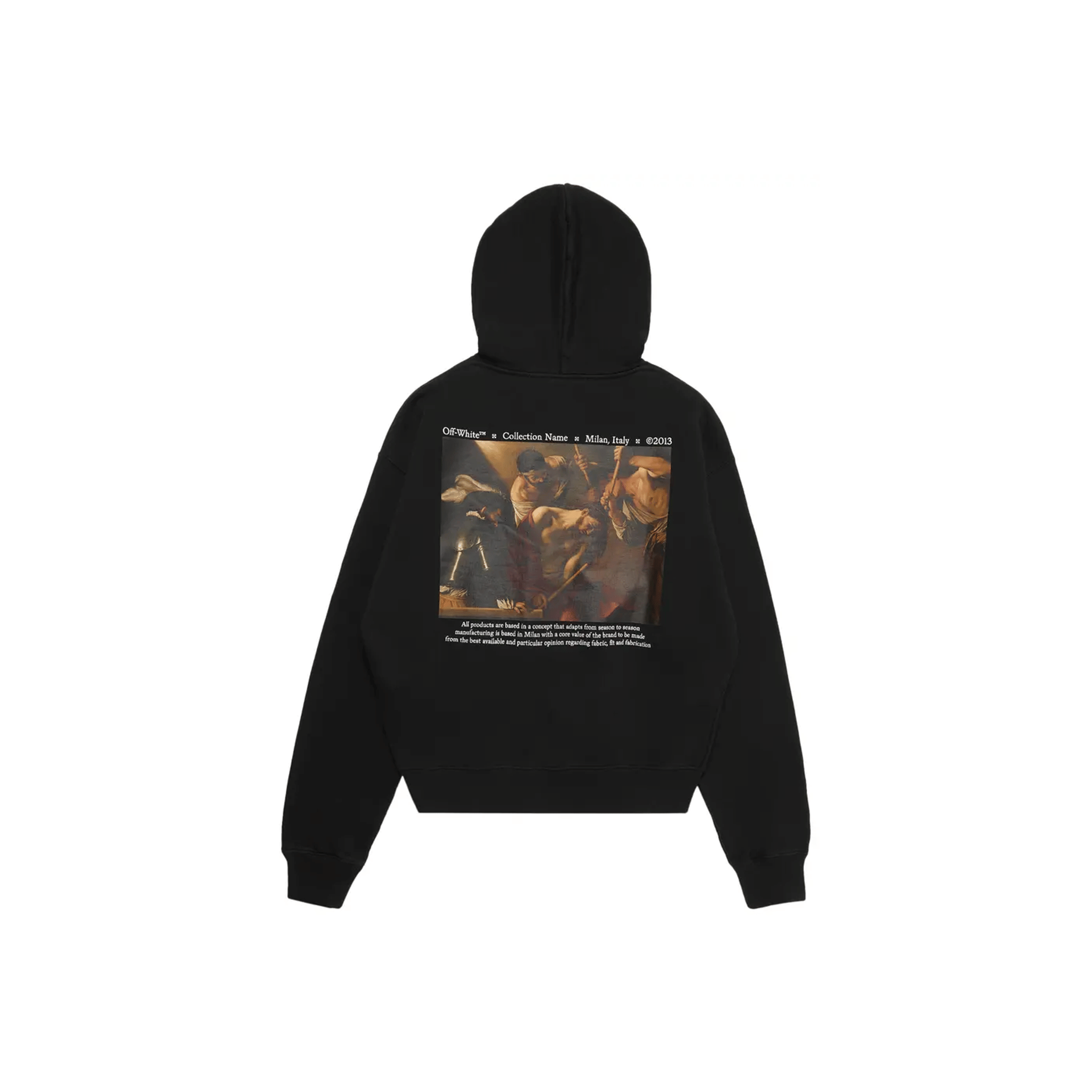 OFF - WHITE Caravaggio Crowning Oversized Hoodie Black/White (SS22)