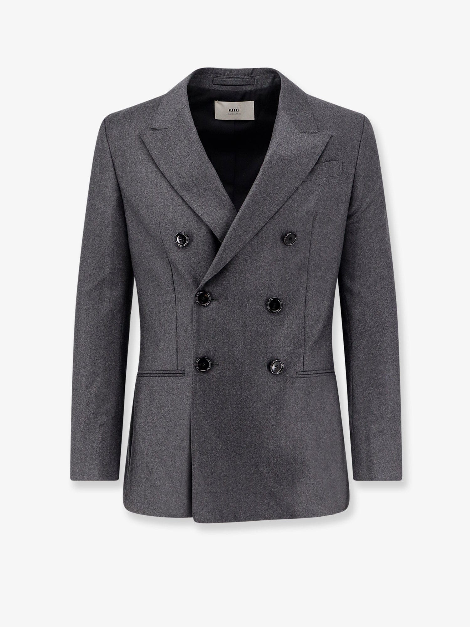 AMI Paris Double - breasted virgin wool blazer