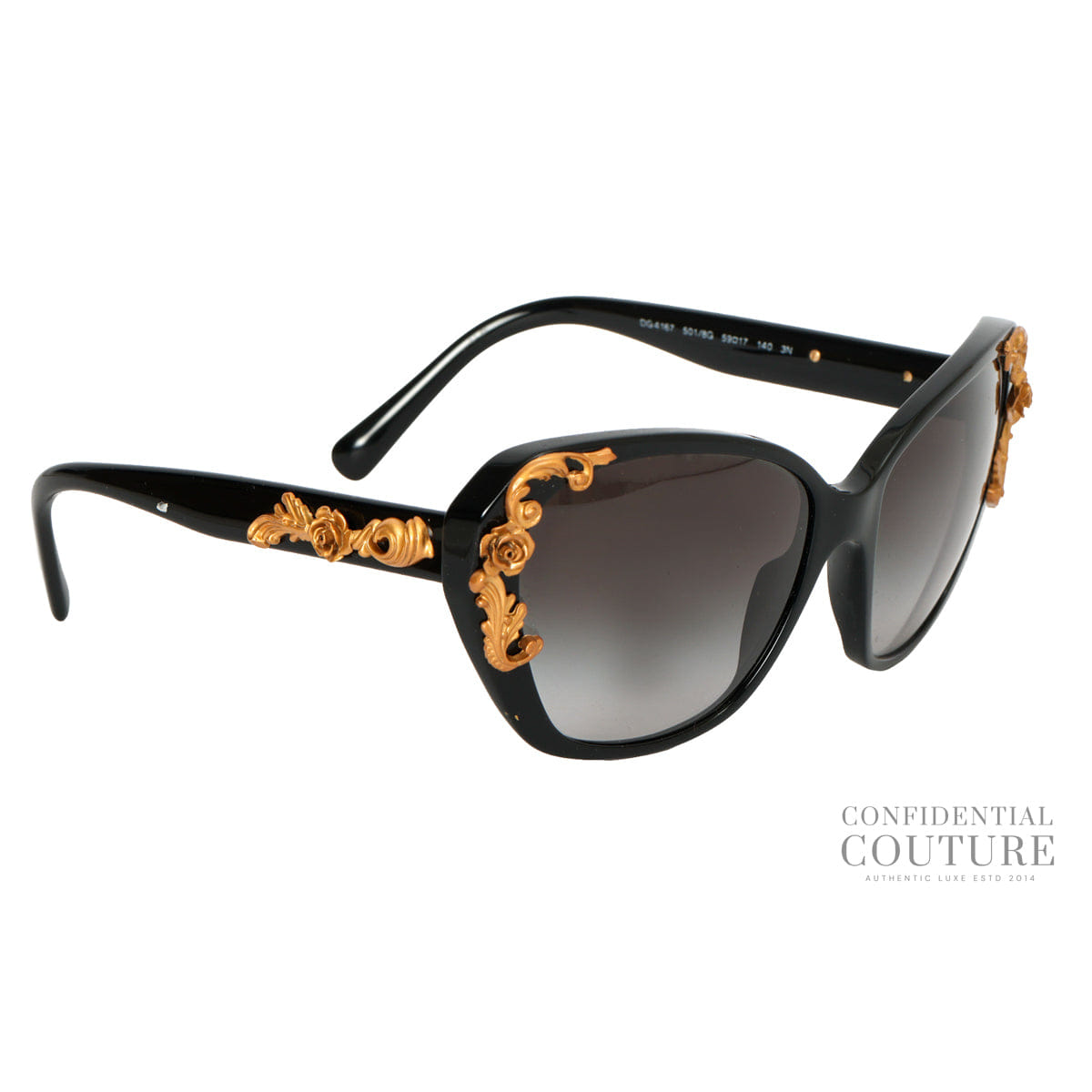 Dolce & Gabbana Black Baroque Sunglasses