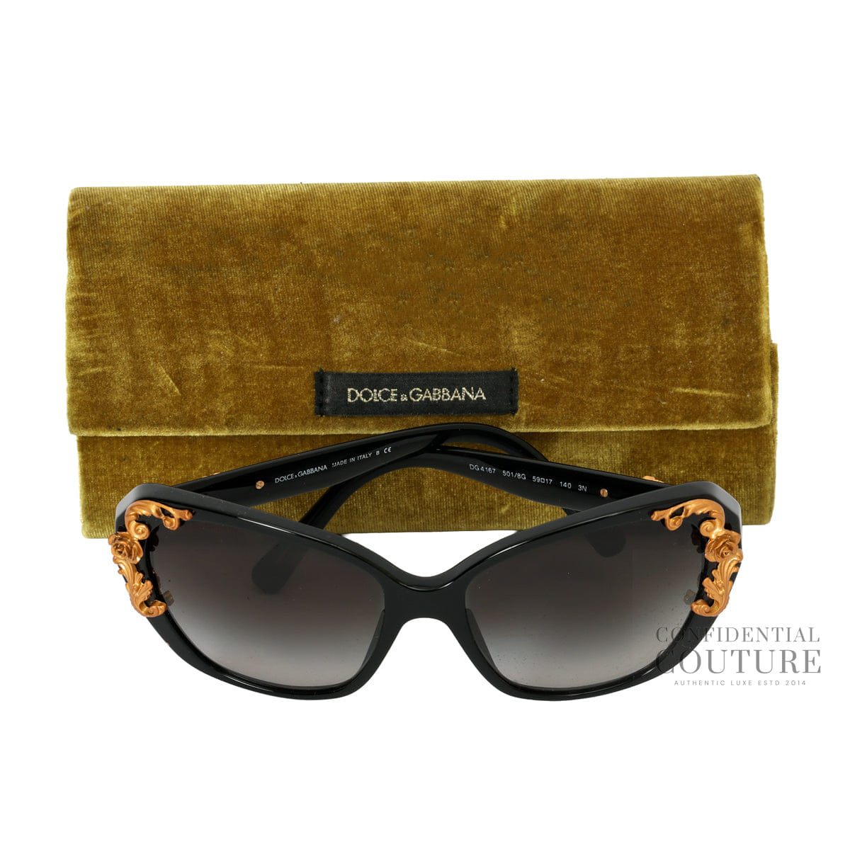 Dolce & Gabbana Black Baroque Sunglasses