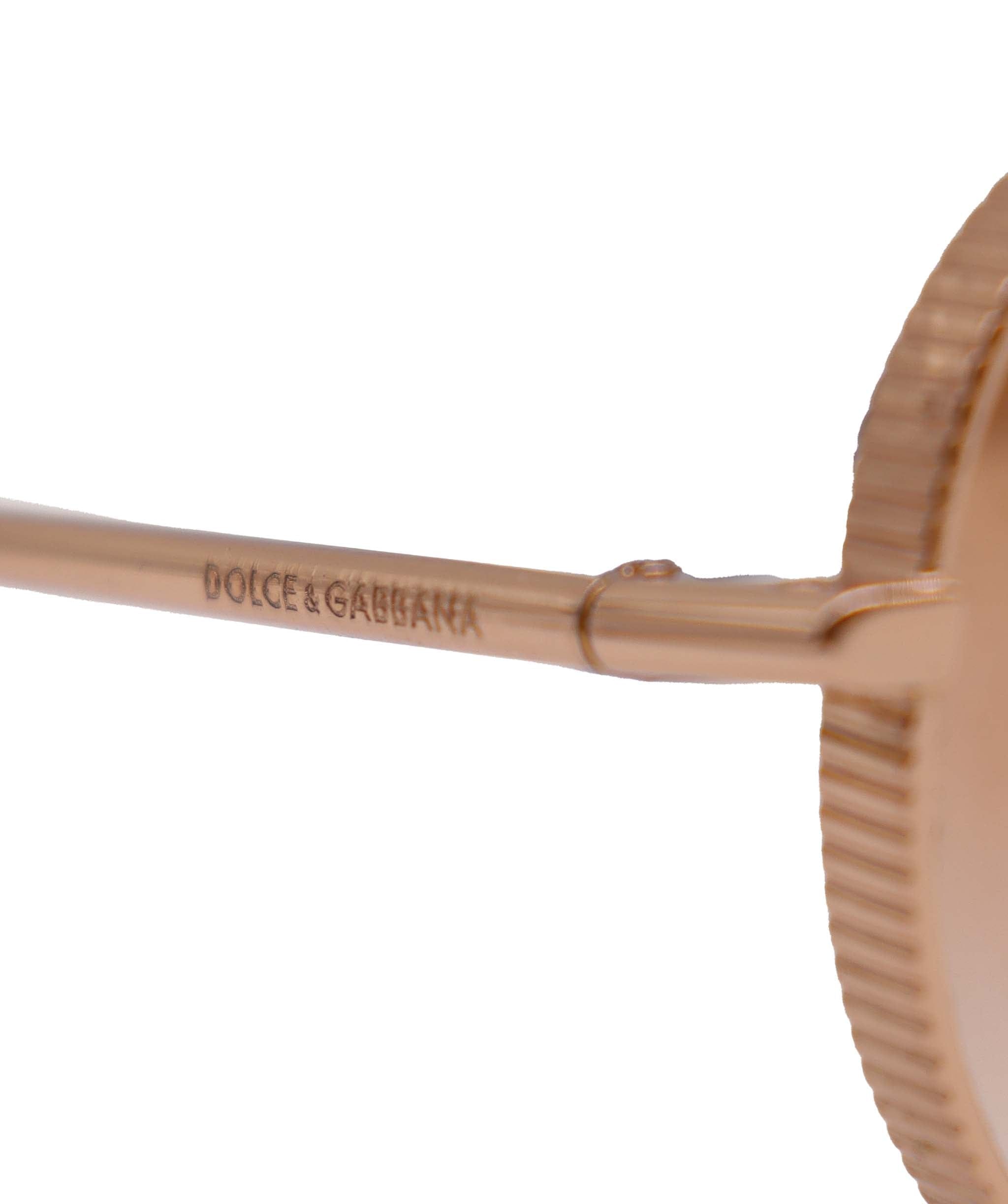 Dolce & Gabbana Round Mirrored Sunglasses Rose Gold