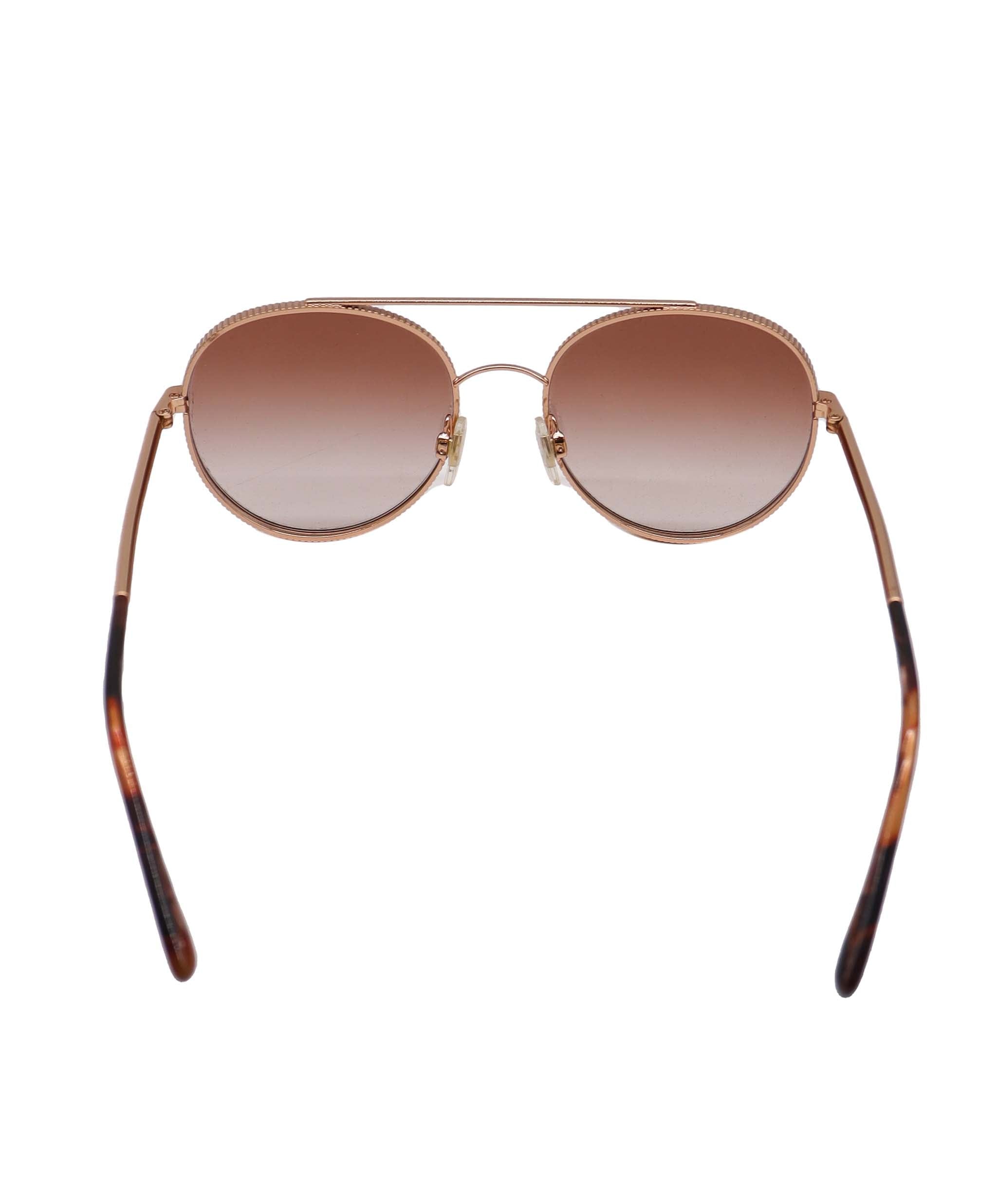 Dolce & Gabbana Round Mirrored Sunglasses Rose Gold