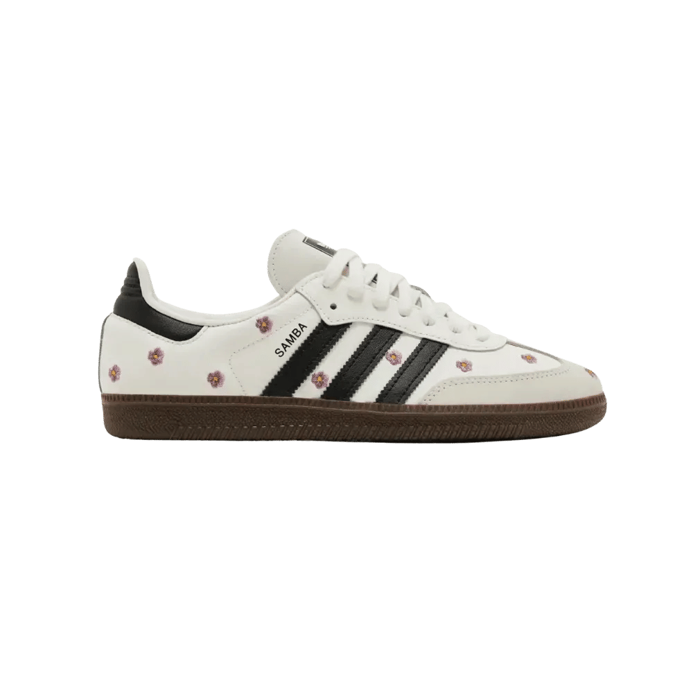 WHITE* Samba OG White Floral Embroidery