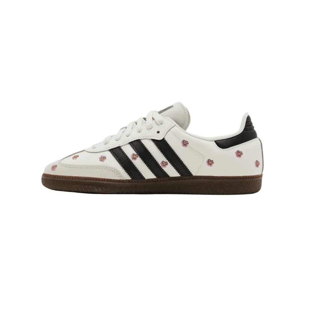 WHITE* Samba OG White Floral Embroidery