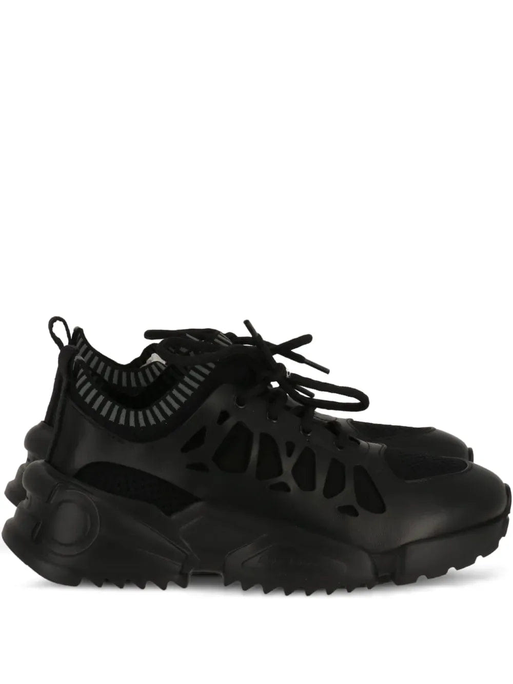 Ferragamo Lace - Up Cut - Out Detail Sneakers