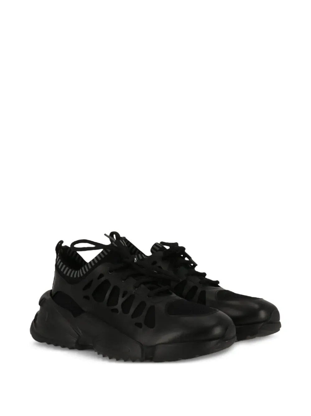 Ferragamo Lace - Up Cut - Out Detail Sneakers