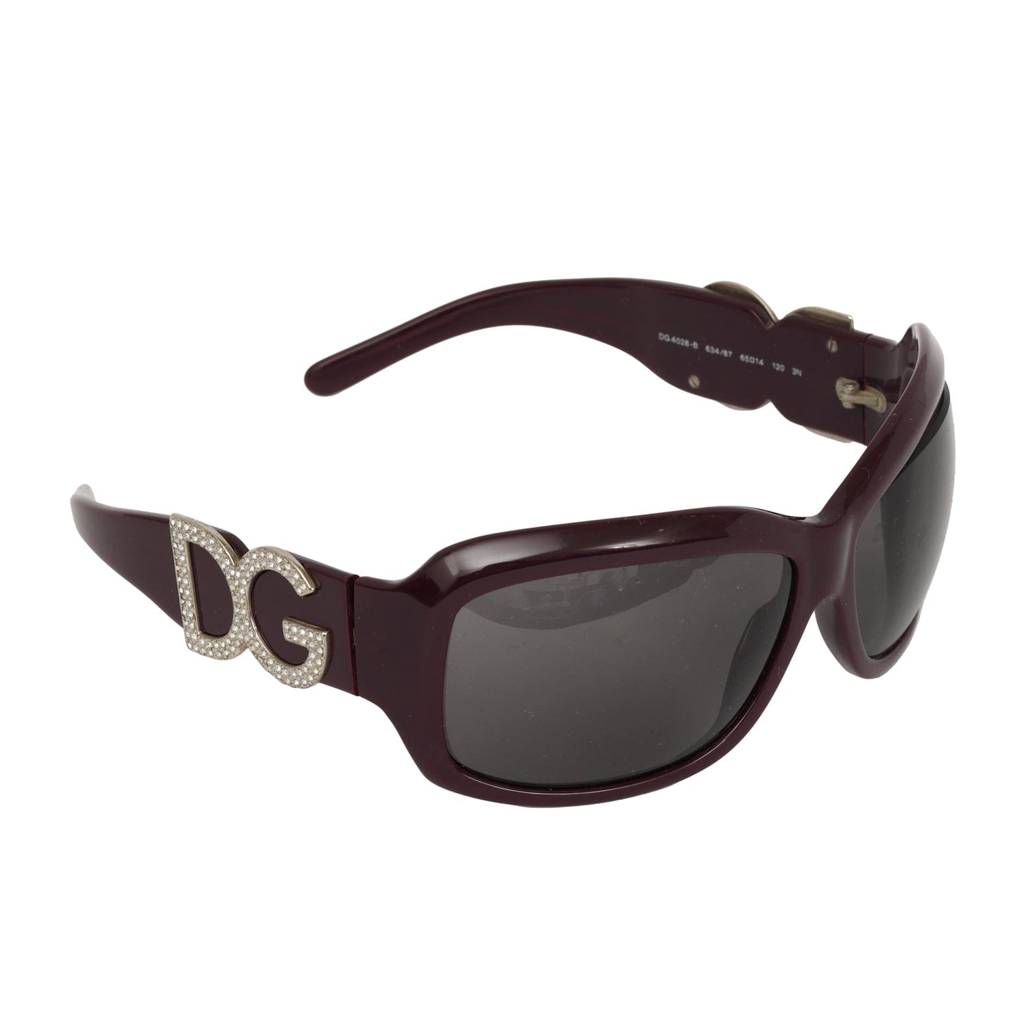 DOLCE & GABBANA DG LOGO RHINESTONE SUNGLASSES