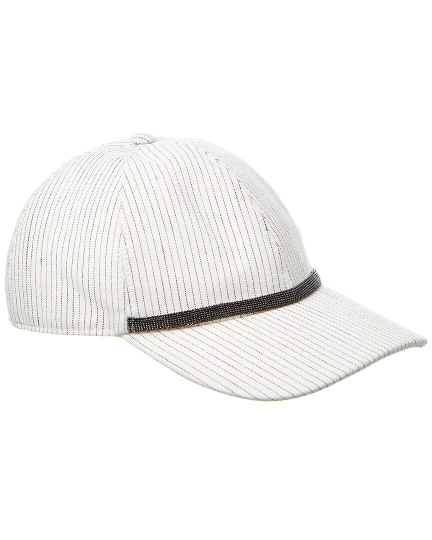 Brunello Cucinelli Leather - Trim Linen - Blend Cap
