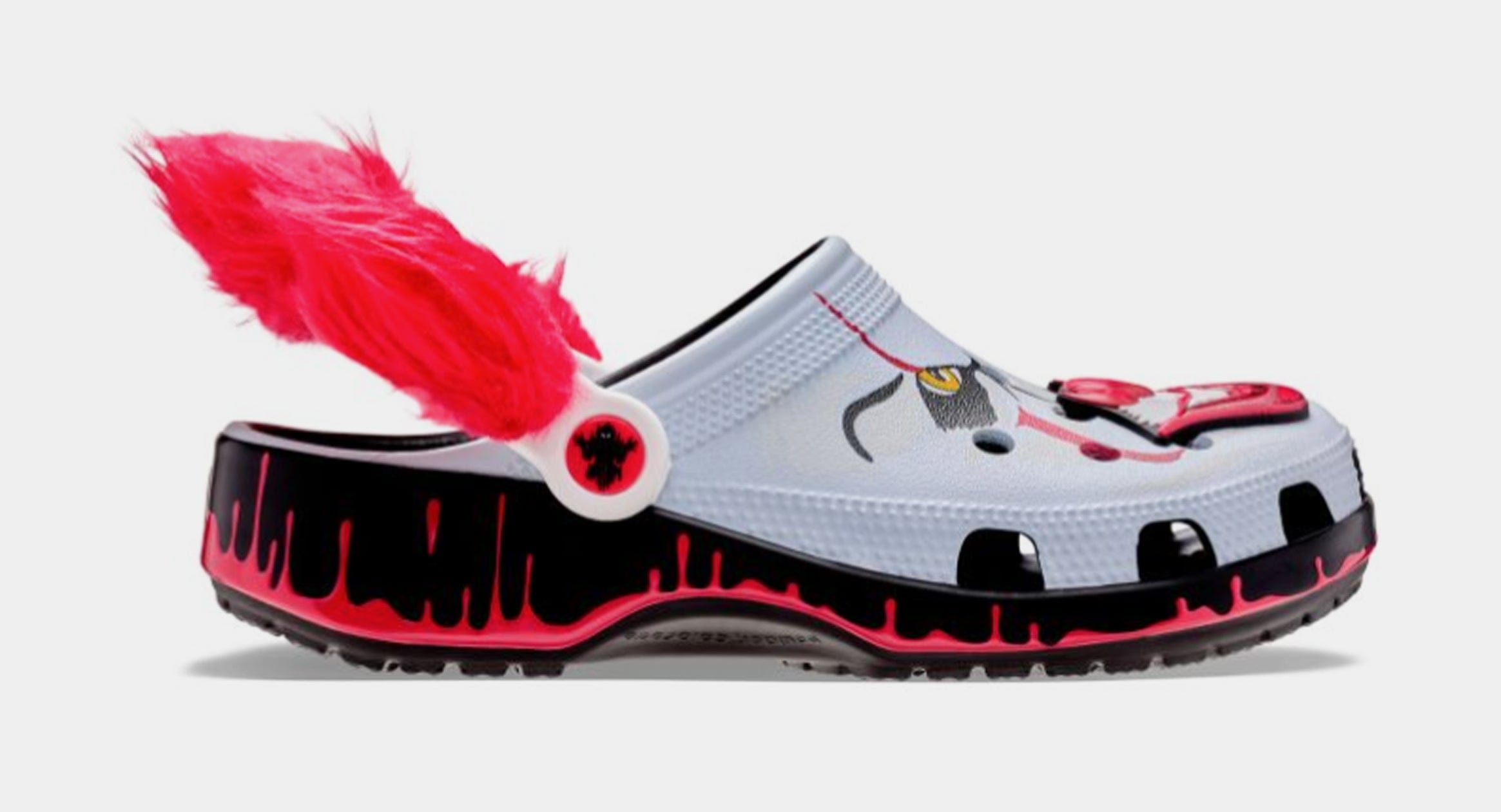 CROCS Pennywise Classic Clog Mens Sandals (White/Red)
