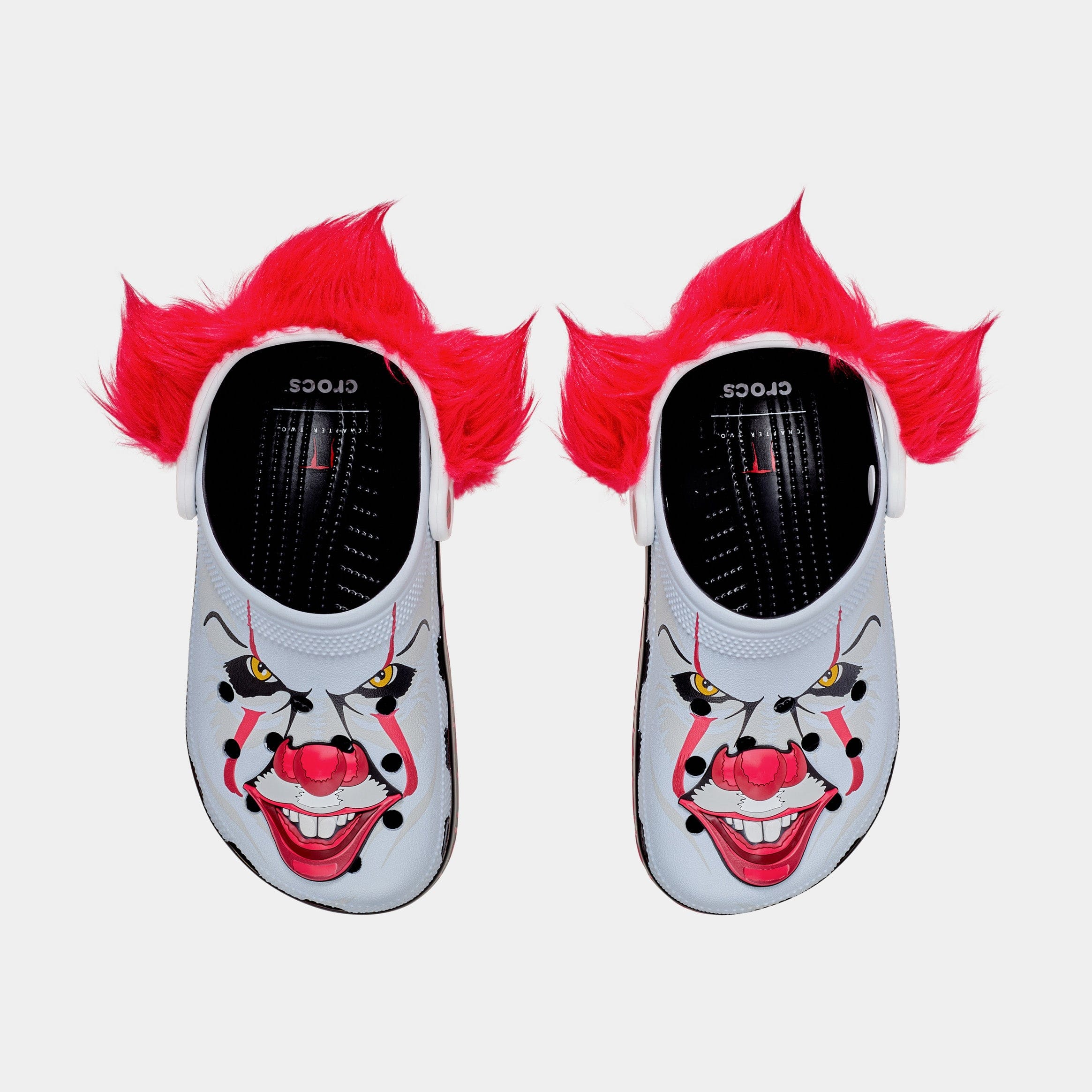 CROCS Pennywise Classic Clog Mens Sandals (White/Red)