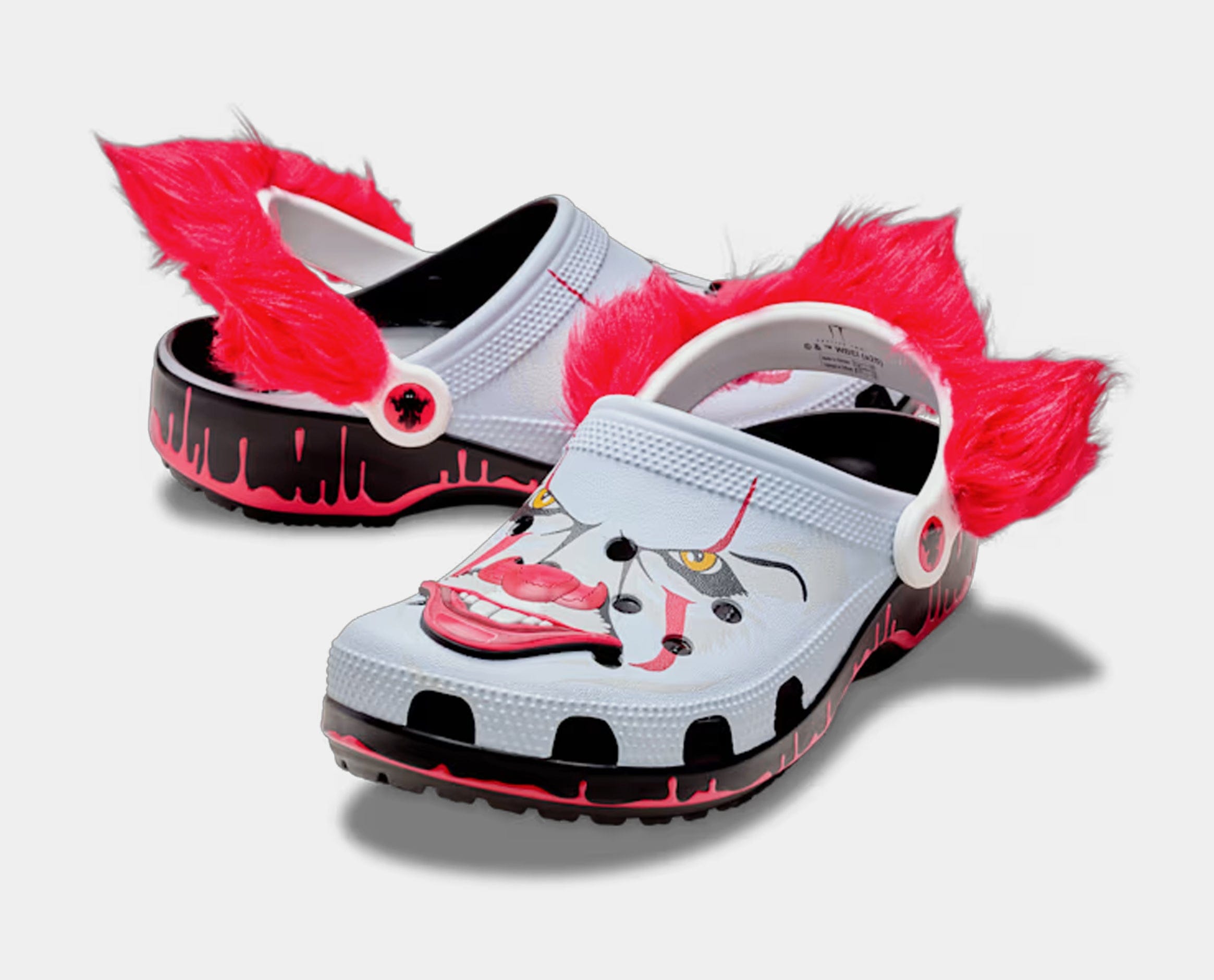 CROCS Pennywise Classic Clog Mens Sandals (White/Red)