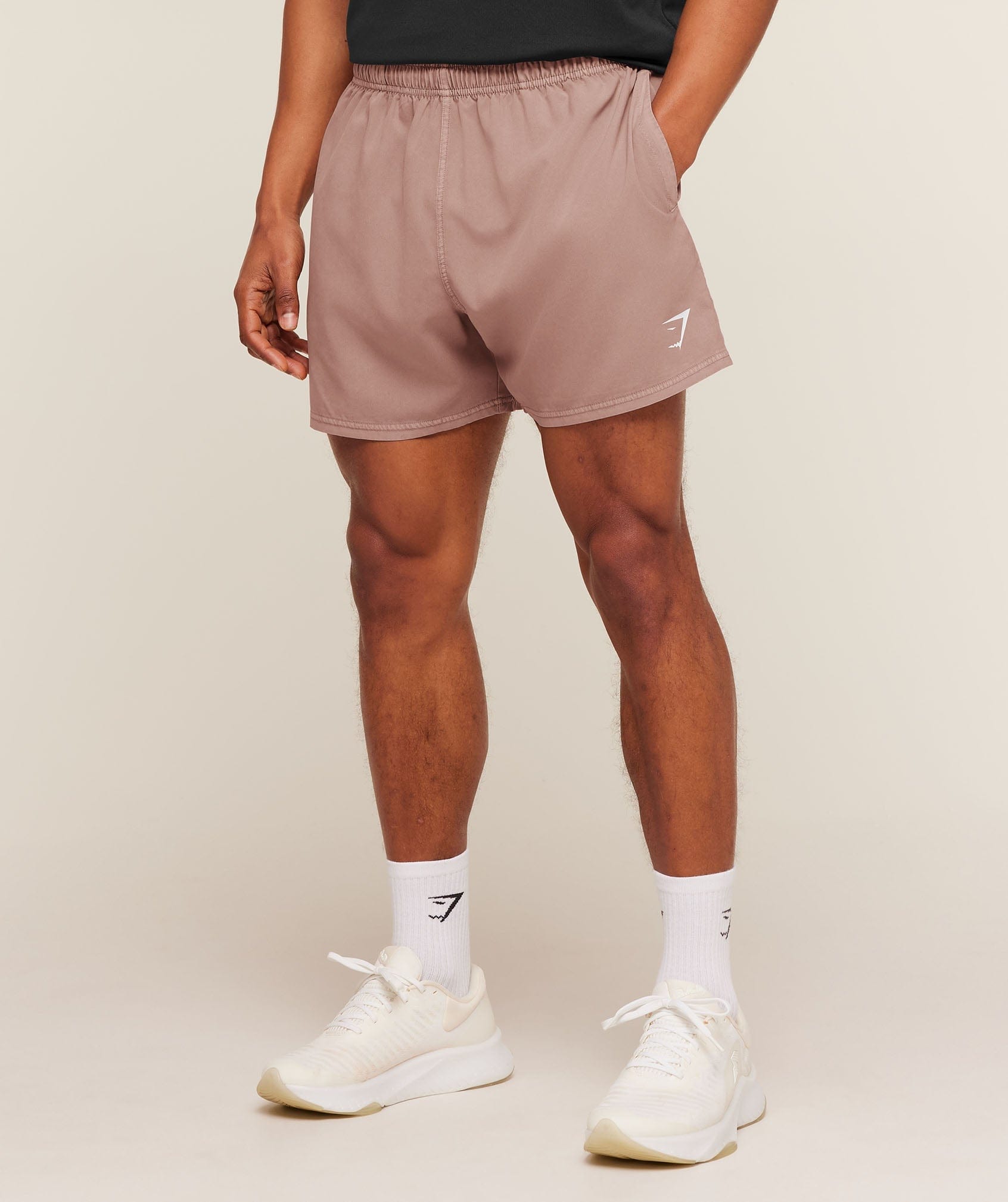 Gymshark Washed Pastels Shorts Taupe Brown