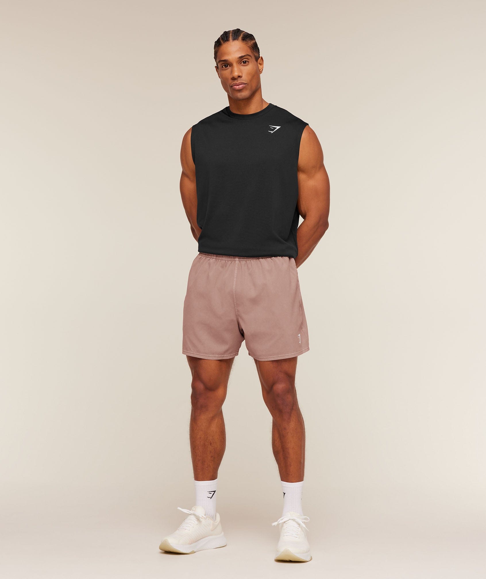 Gymshark Washed Pastels Shorts Taupe Brown