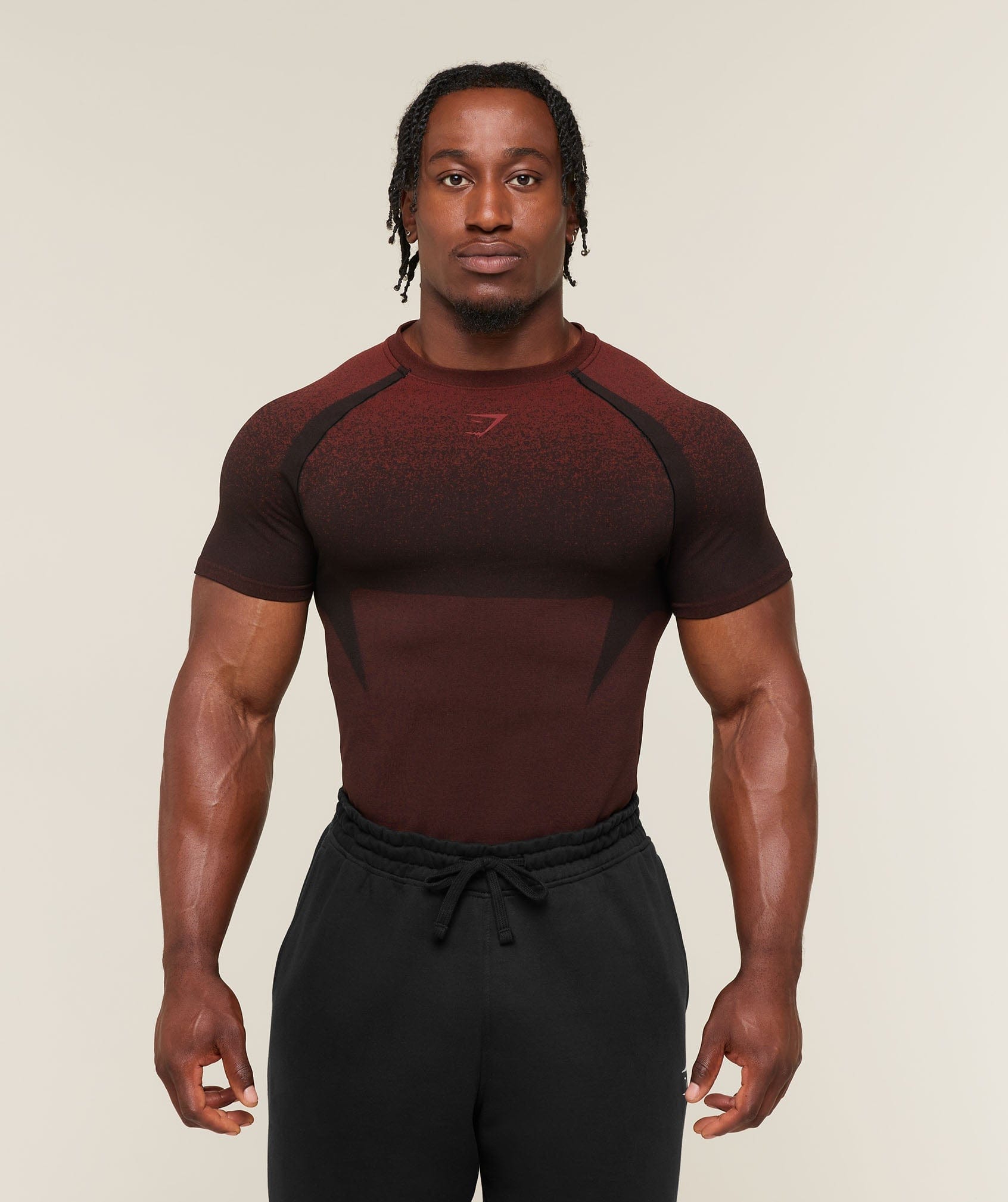 Gymshark Shadow Seamless T-Shirt Sets Red
