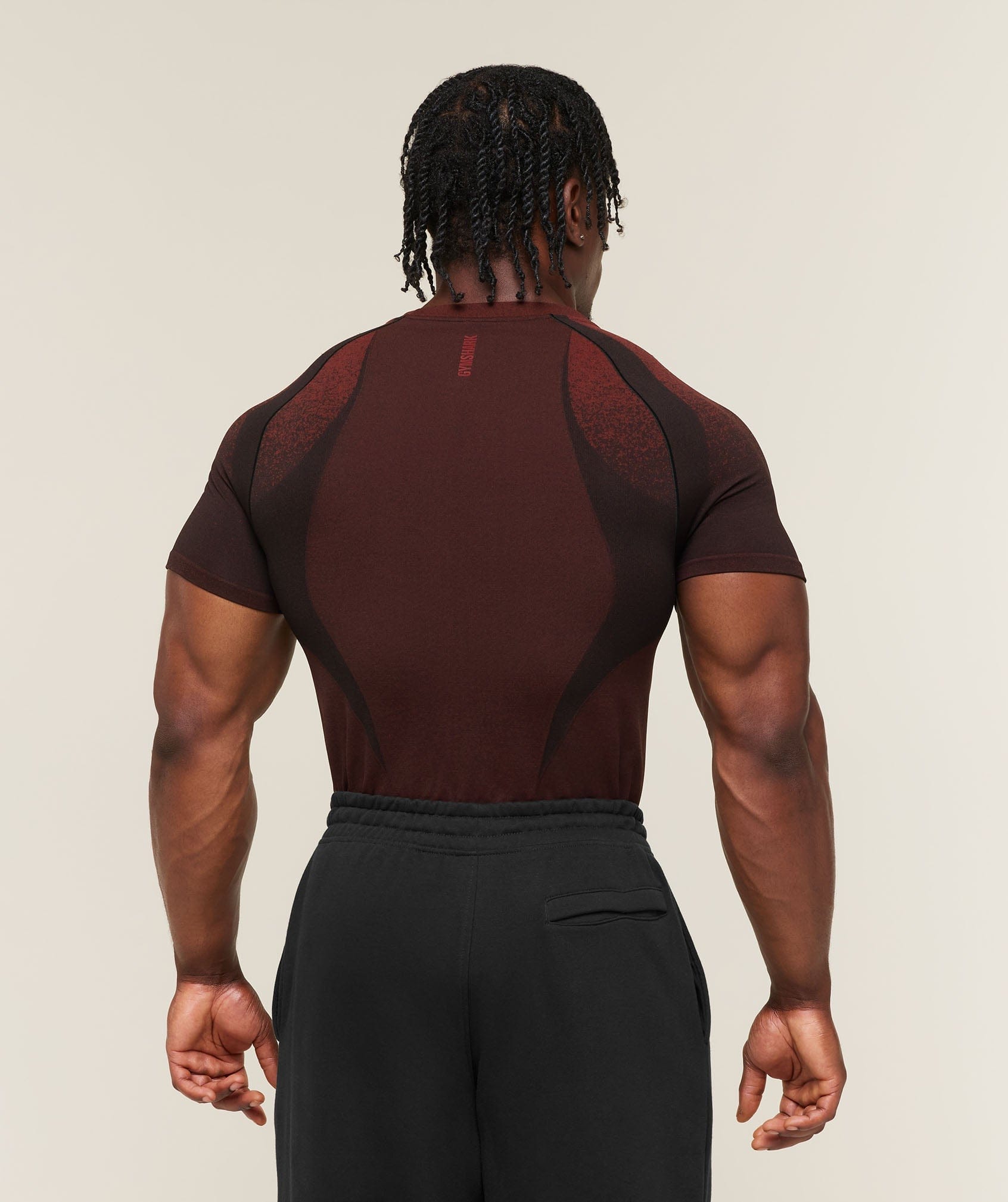 Gymshark Shadow Seamless T-Shirt Sets Red