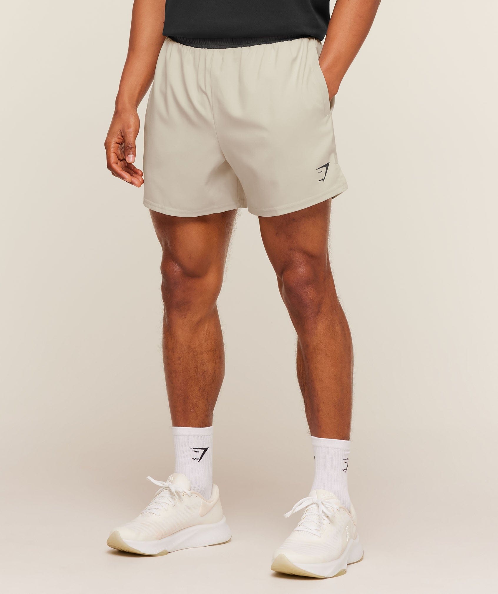 Gymshark Arrival Contrast Shorts Pebble Grey