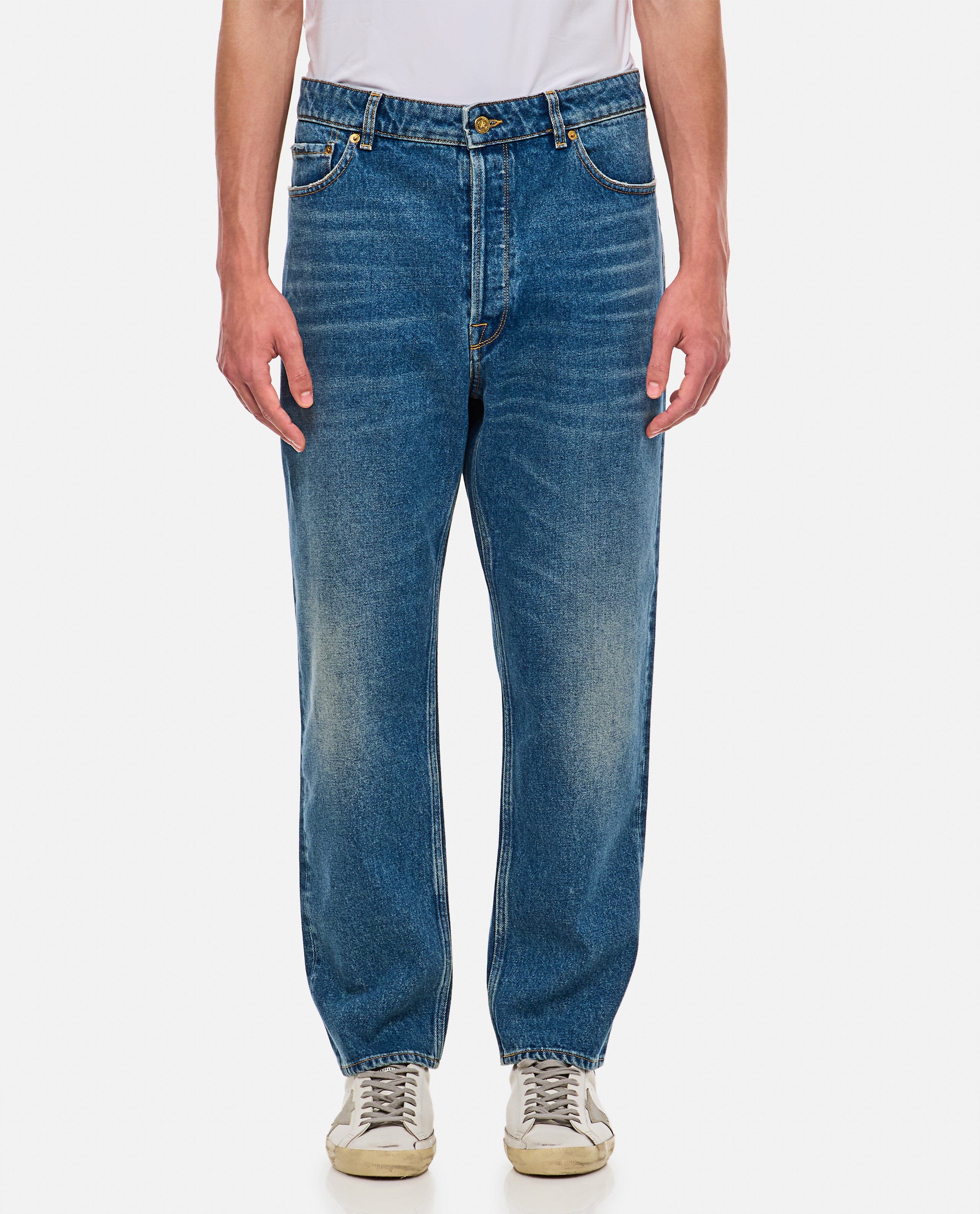 Golden Goose DENIM GOLDEN M'S HAPPY MEDIO STONE WASHED