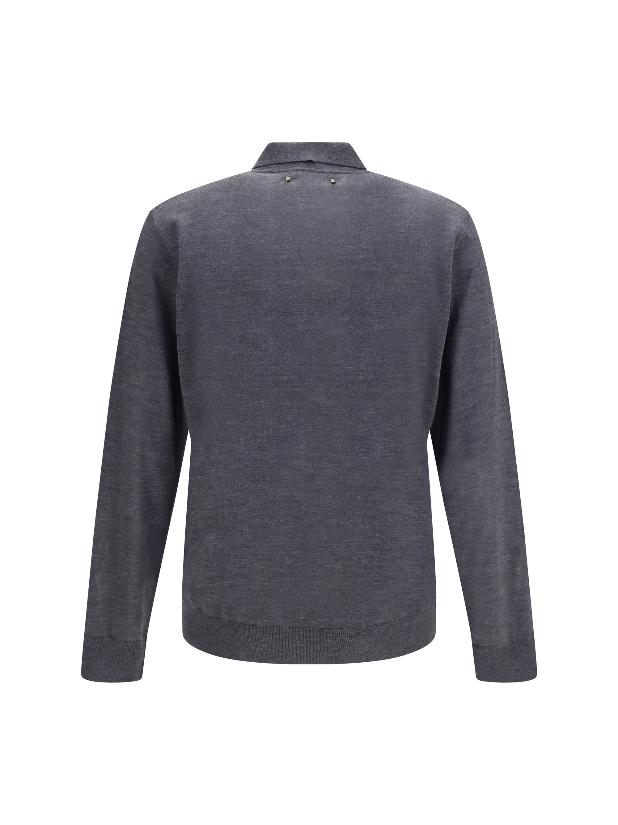 Golden Goose Virgin Wool Polo Shirt — Gray