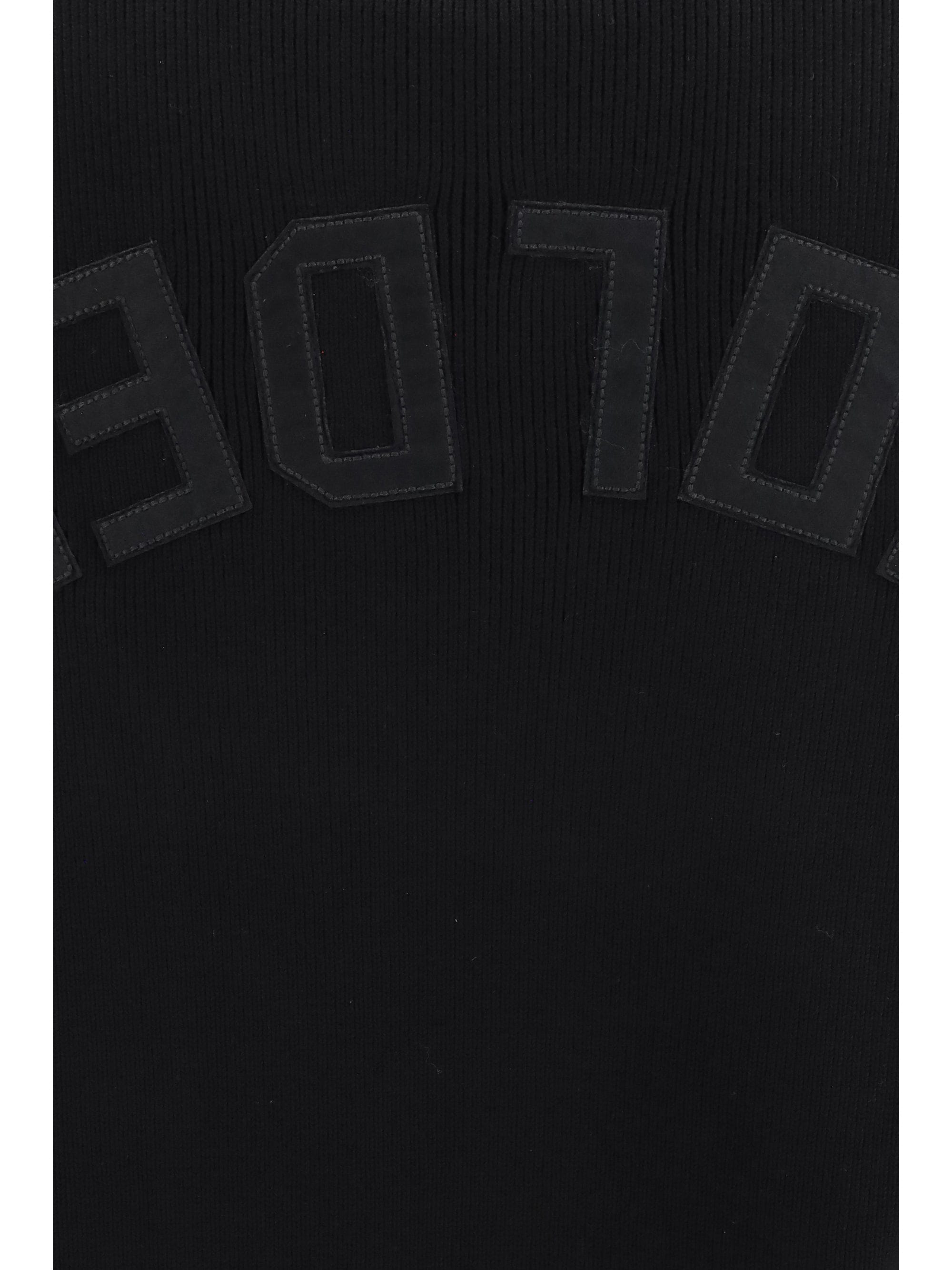 Golden Goose Ribbed Knit Sweater — Black