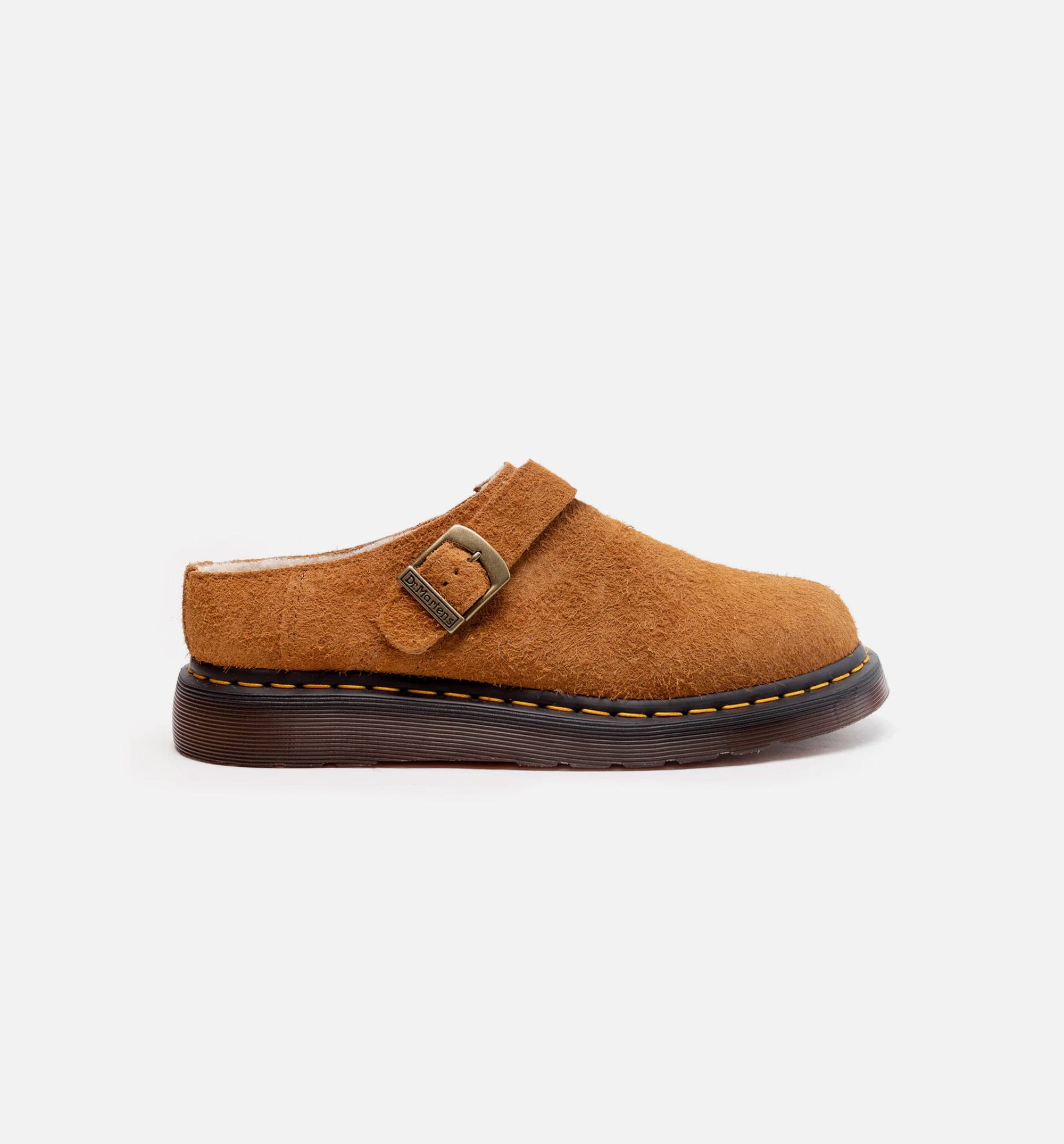 DR Martens Isham Faux Shearling Lined Suede Slingback Mens Lifestyle Shoe - Pecan Brown