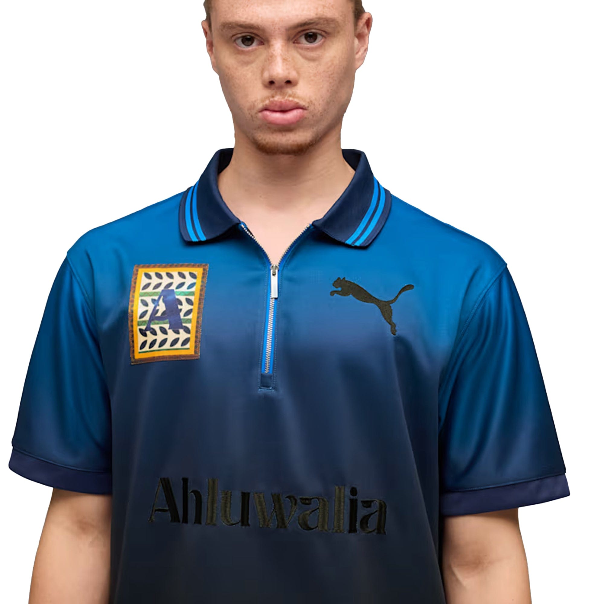 PUMA | x AHLUWALIA RELAXED POLO { RACING BLUE - AOP