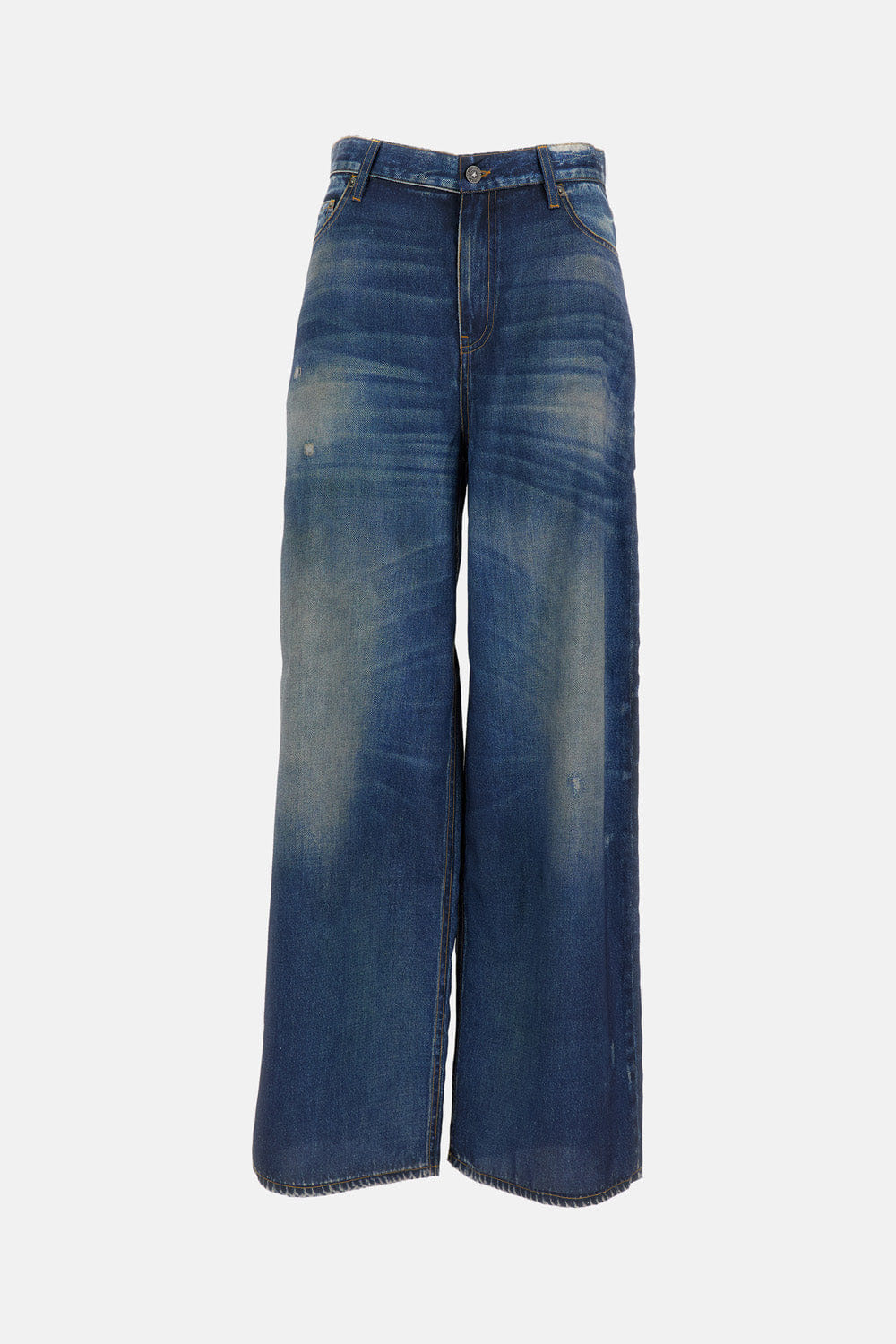 Golden Goose PANTALONI PEGGY IN STAMPA DENIM