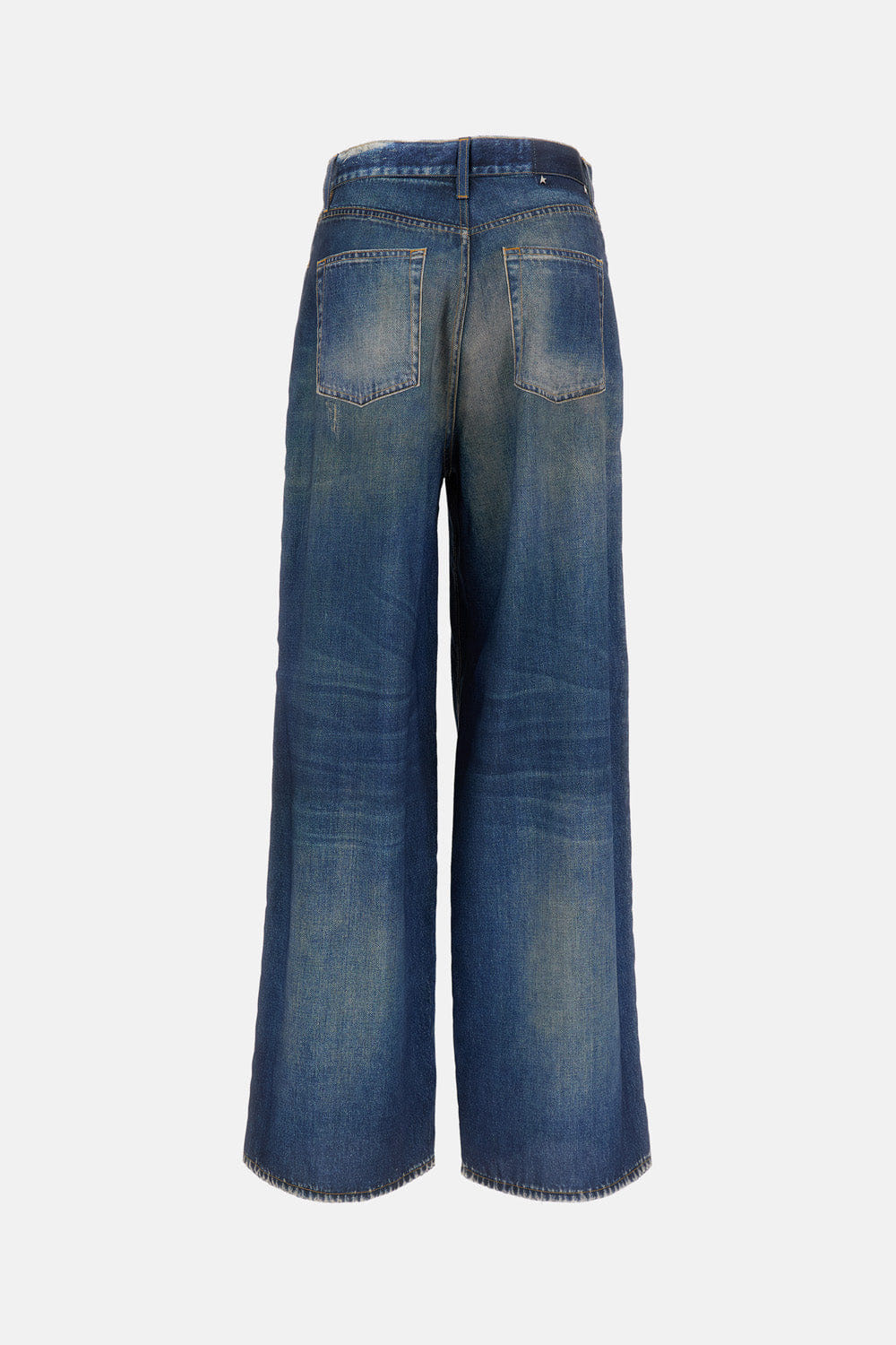 Golden Goose PANTALONI PEGGY IN STAMPA DENIM