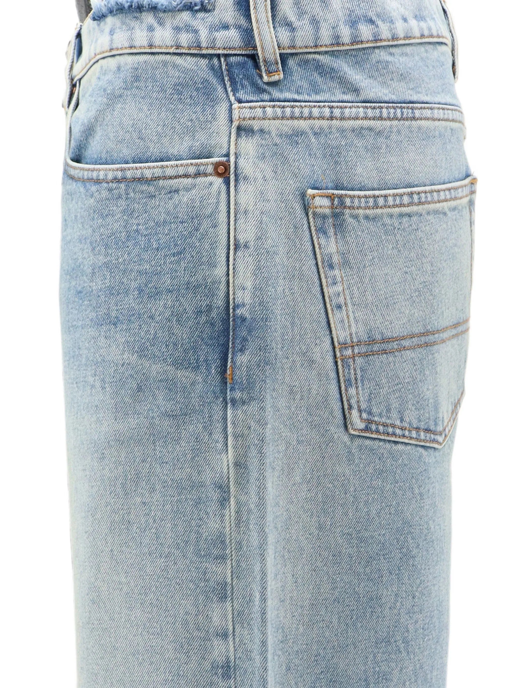 Golden Goose faded - effect wide - leg jeans