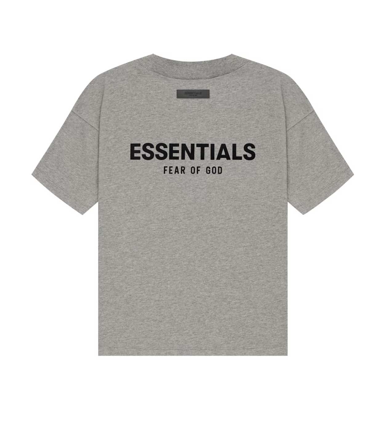Fear of God Essentials Essentials Dark Oatmeal Velvet T-Shirt