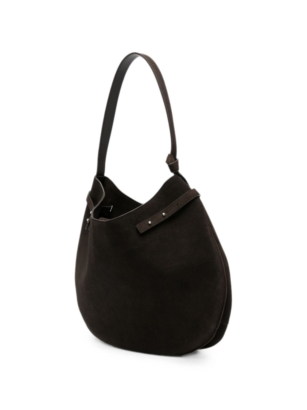 Emporio Armani Suede Leather Shoulder Bag — Black