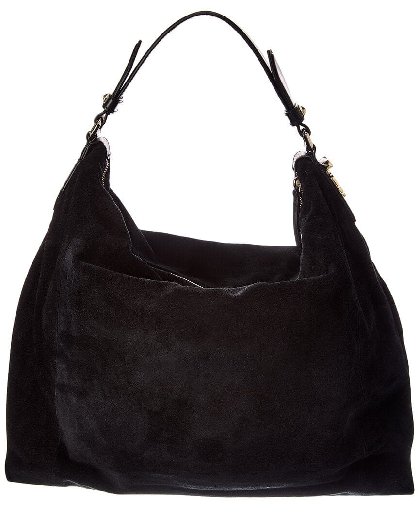 Jimmy Choo Ana Small Suede & Leather Hobo Bag