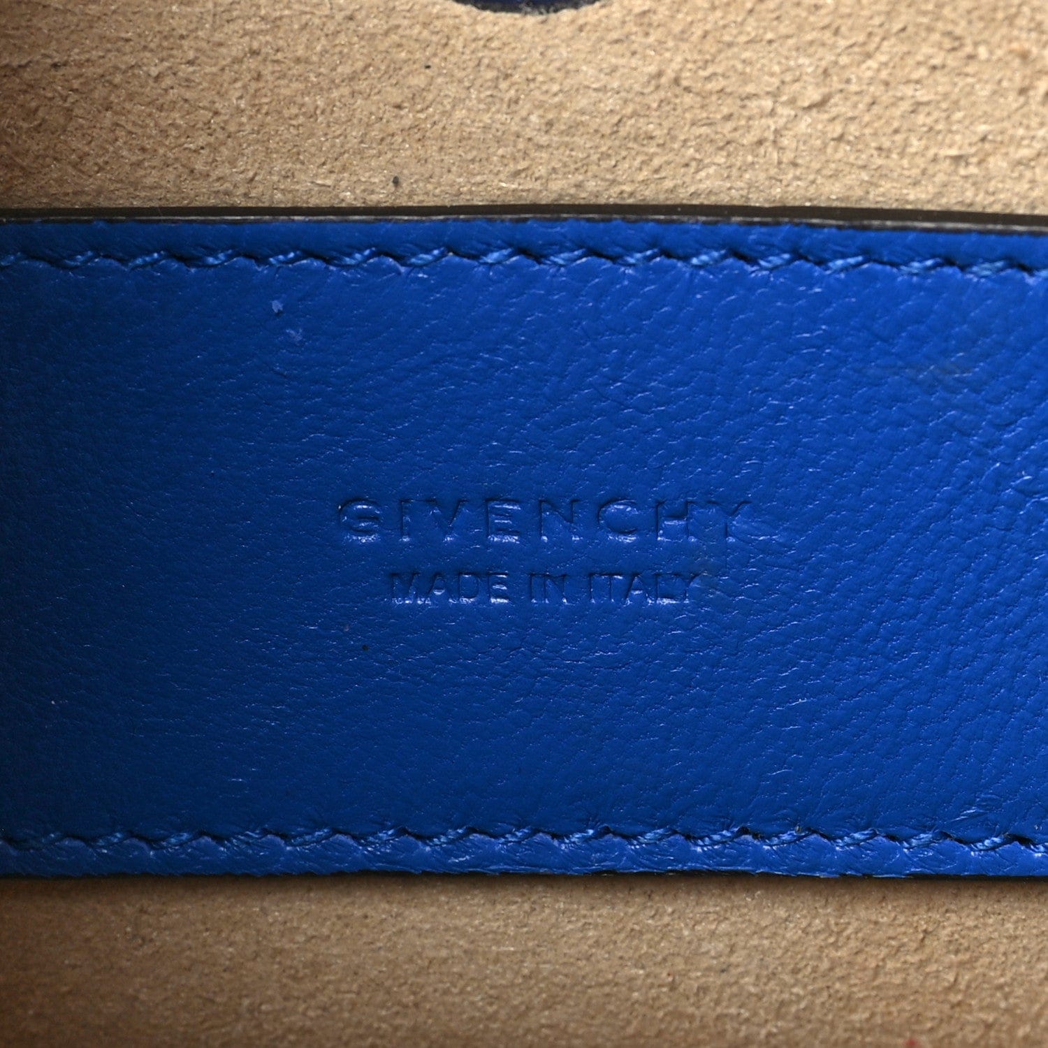 Givenchy Goatskin Quilted GV3 Mini Pocket Convertible Bag Blue