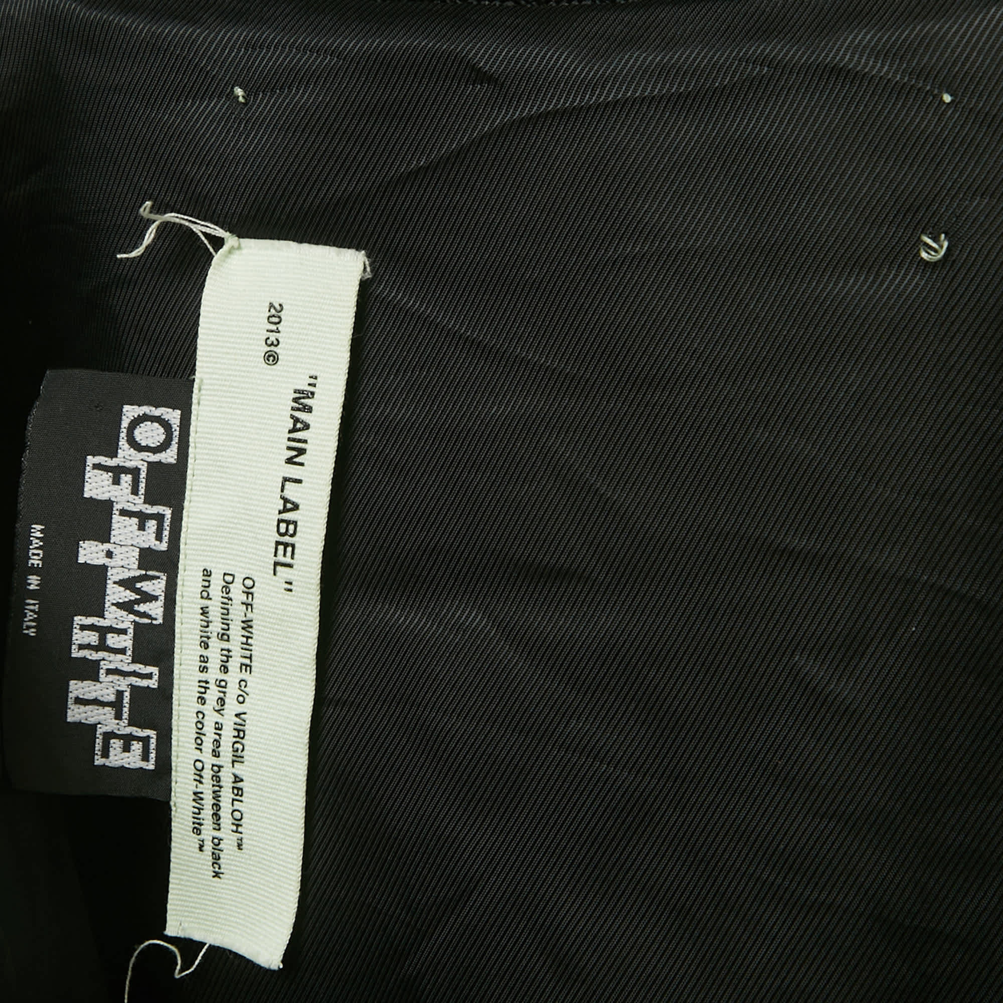 Off - White Black Rose And Arrow Embroidered Satin Bomber Jacket