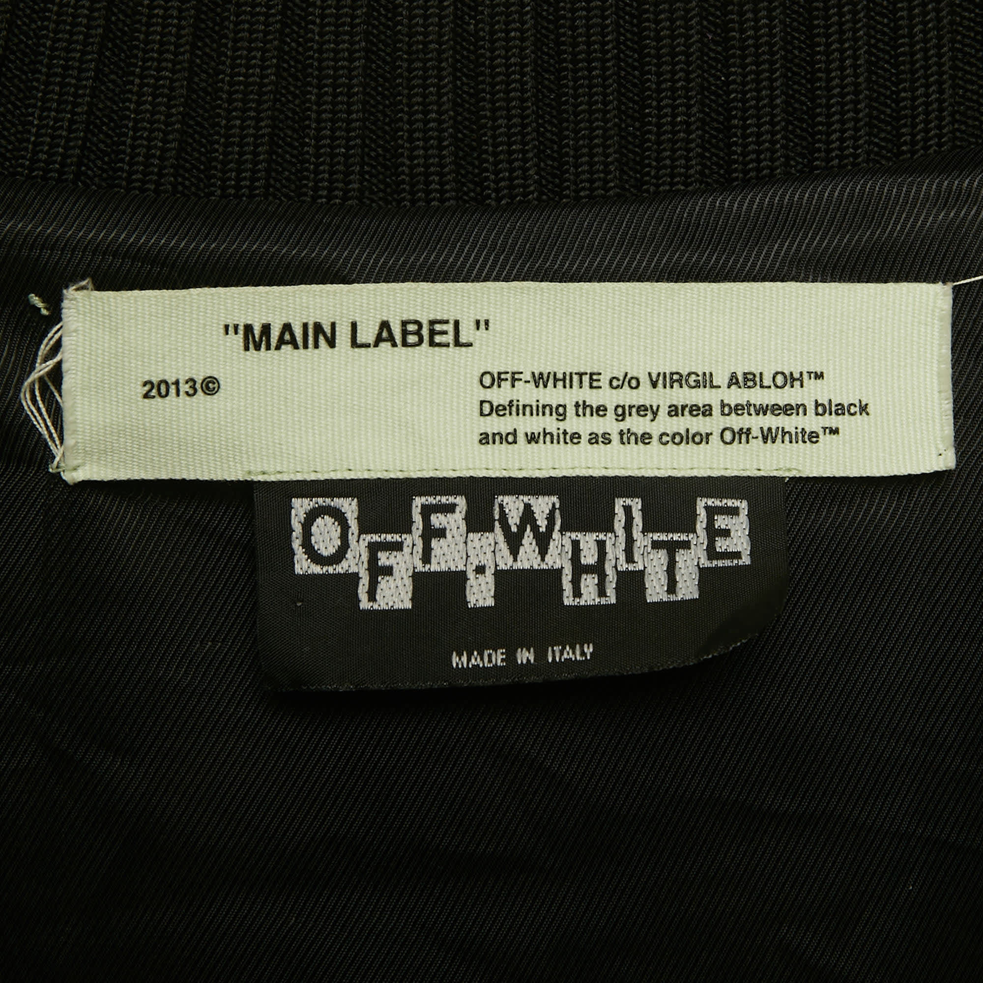 Off - White Black Rose And Arrow Embroidered Satin Bomber Jacket