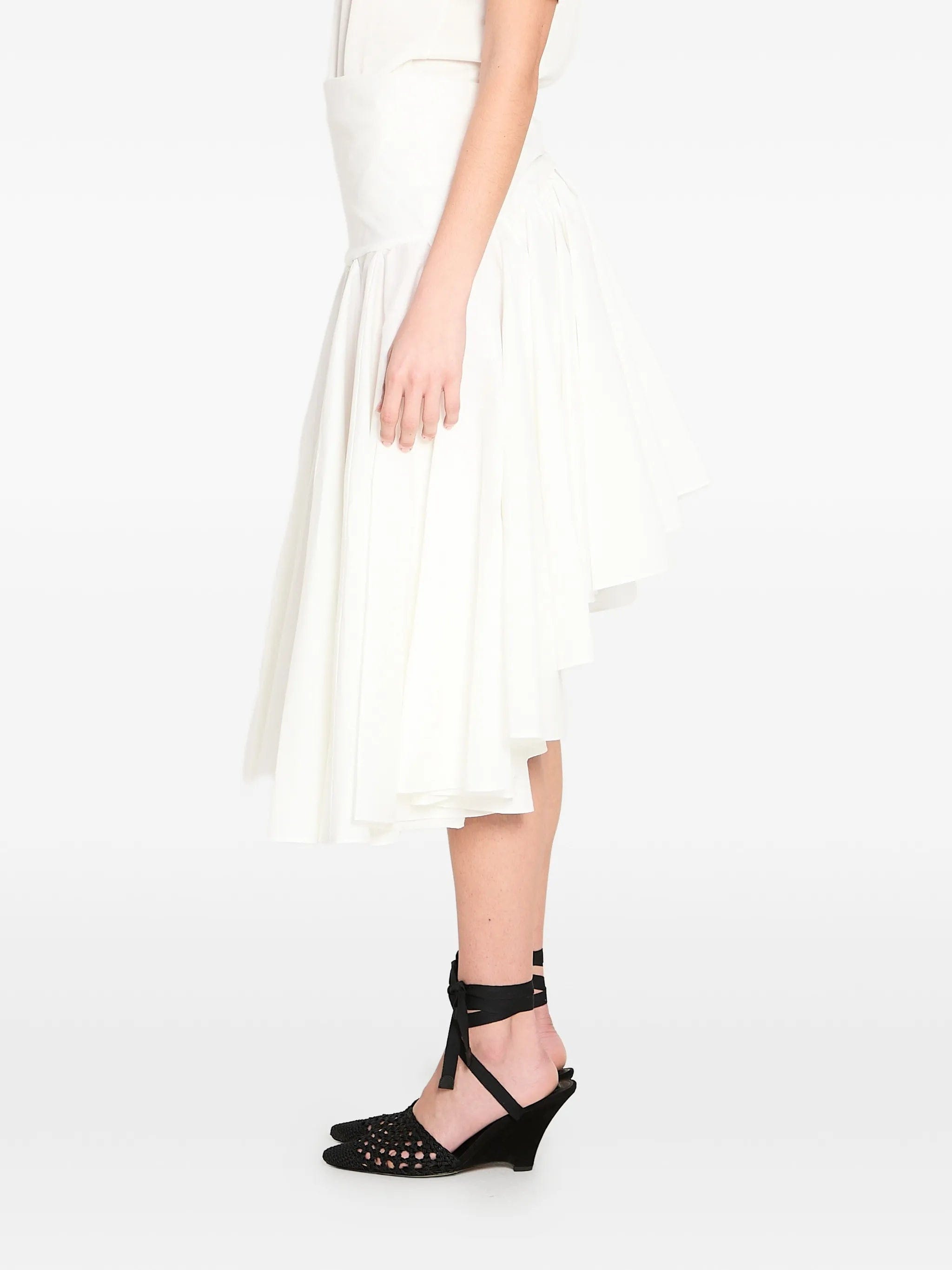 Jacquemus draped midi skirt
