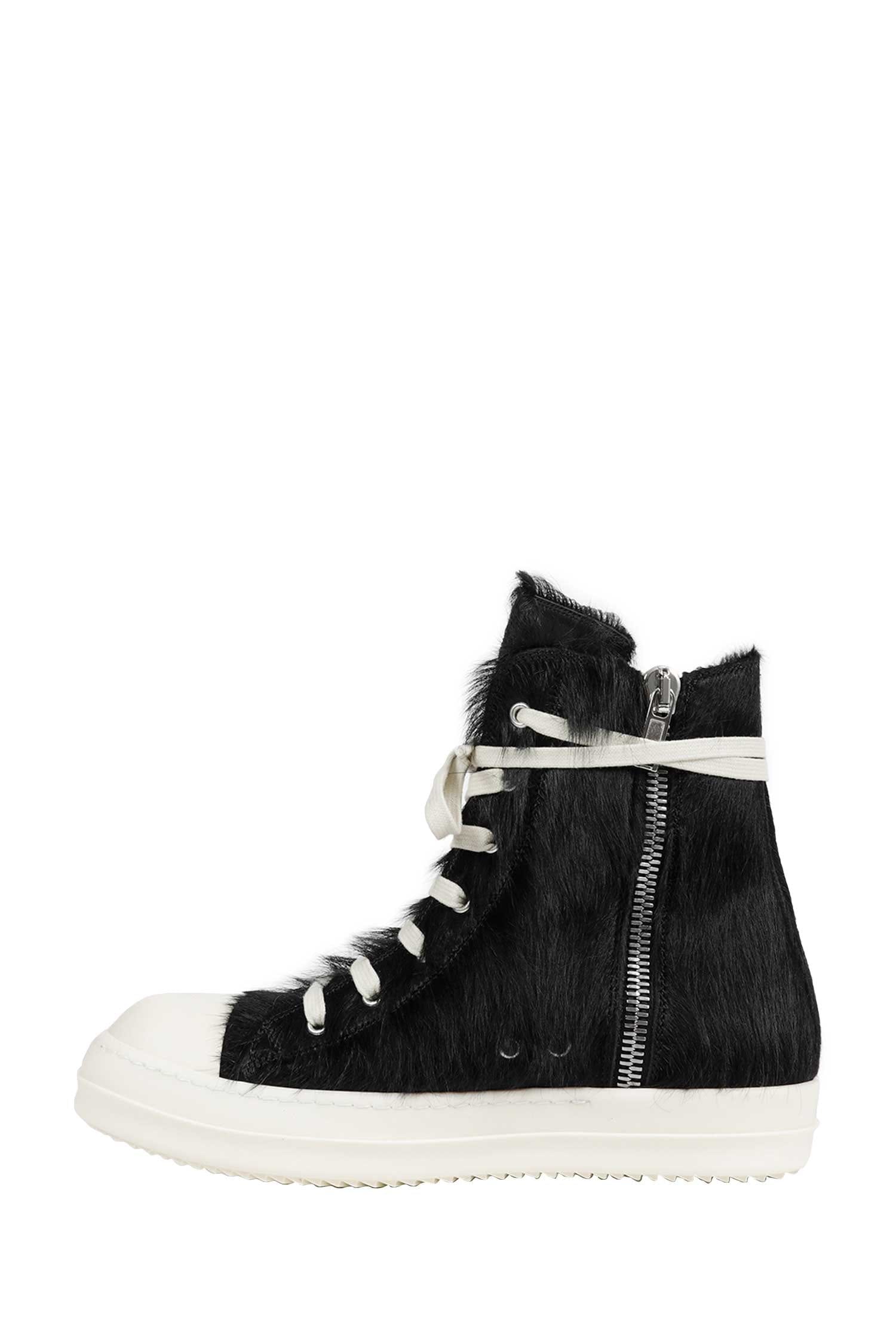 RICK OWENS Tower Sneaks in Hair - on Calfskin