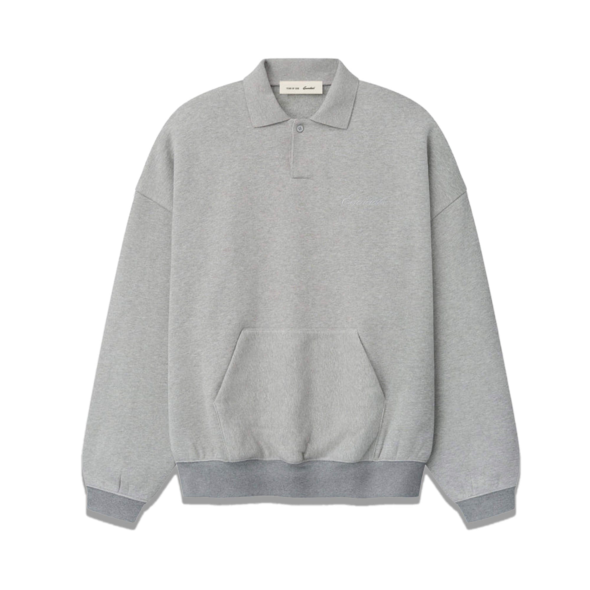 Fear of God Essentials Signature 90s Polo Sweat Concrete Heather 192SP264373F