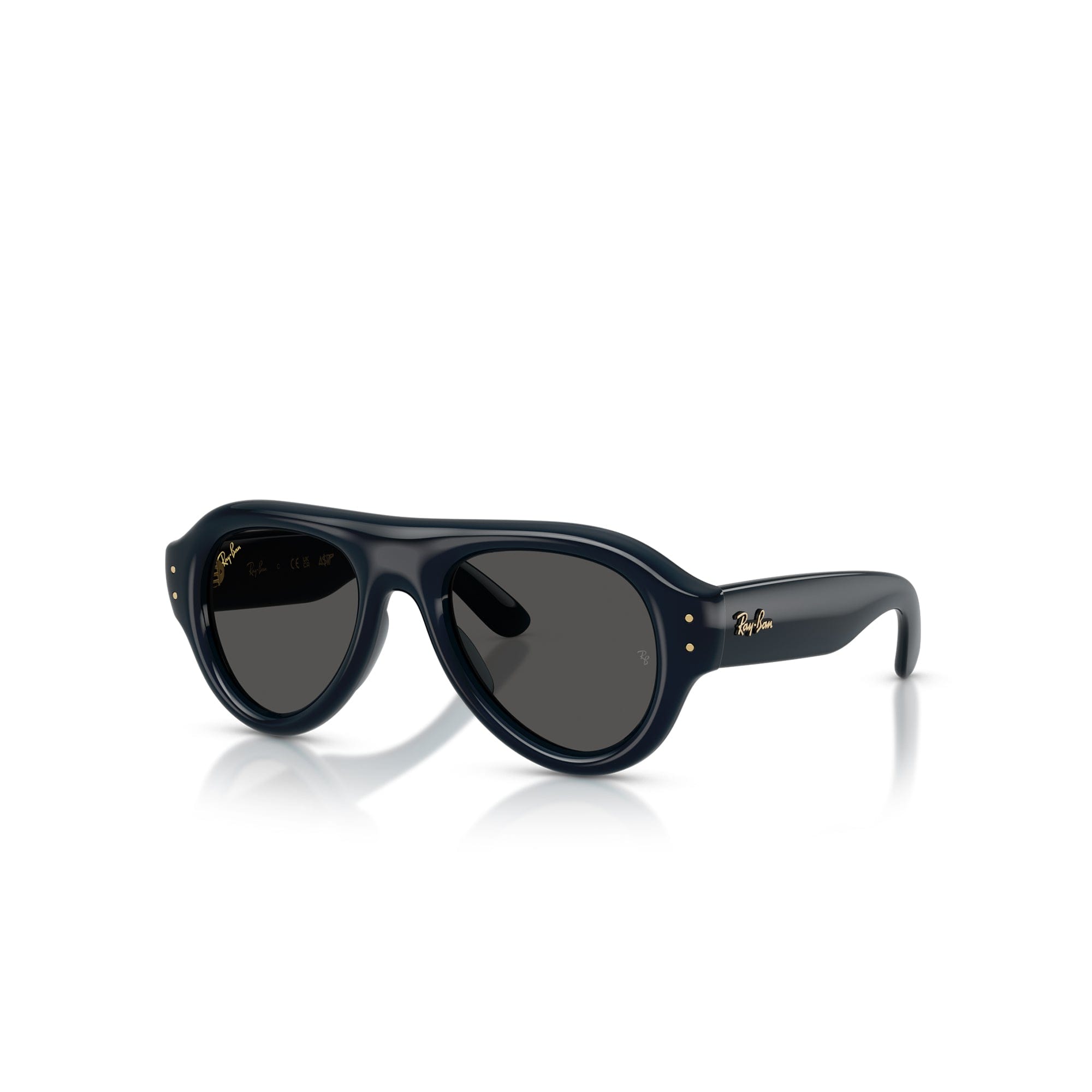 Ray - Ban x A$AP Rocky Aviator Puffer Transparent Blue Frame W/ Dark Grey Lens Sunglasses