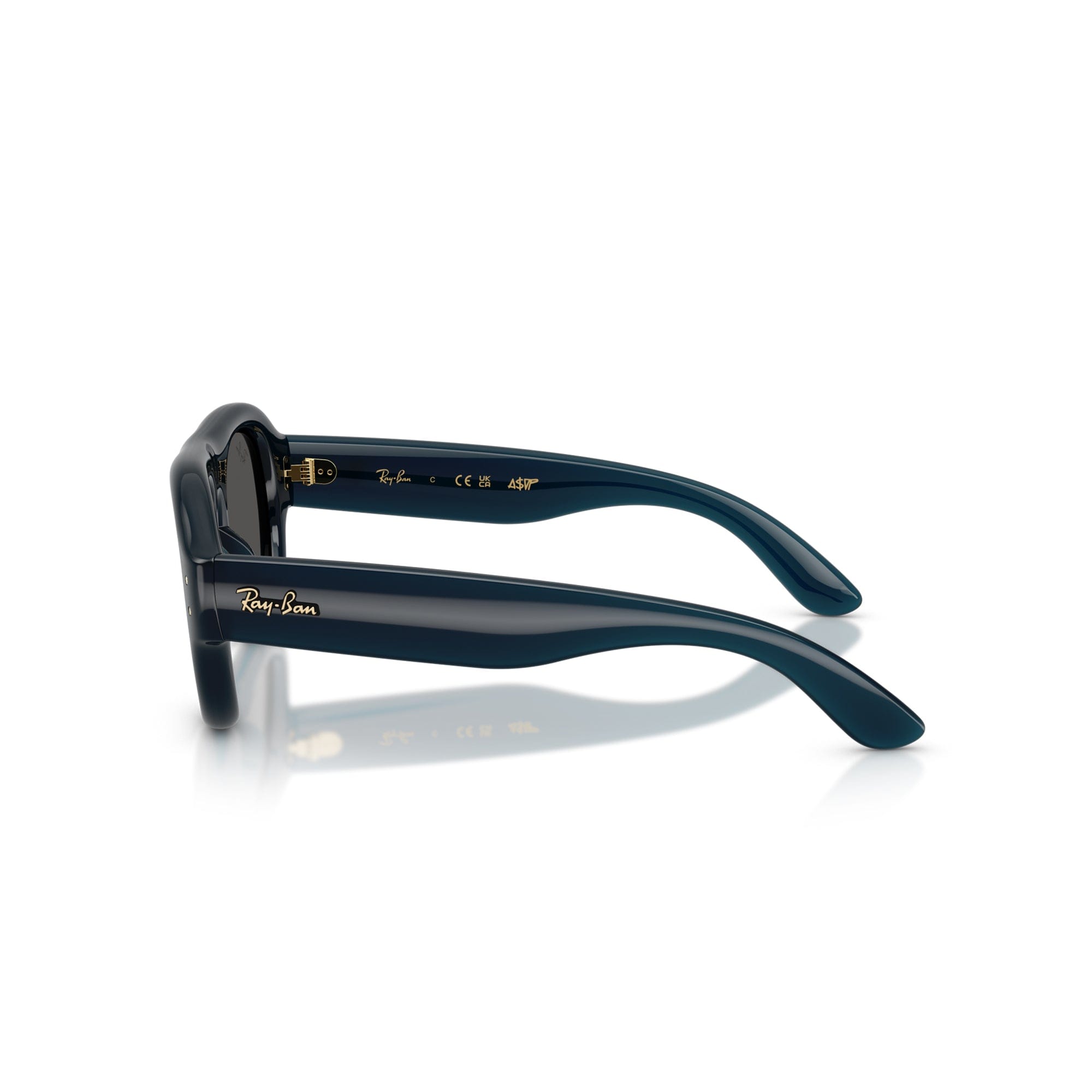 Ray - Ban x A$AP Rocky Aviator Puffer Transparent Blue Frame W/ Dark Grey Lens Sunglasses