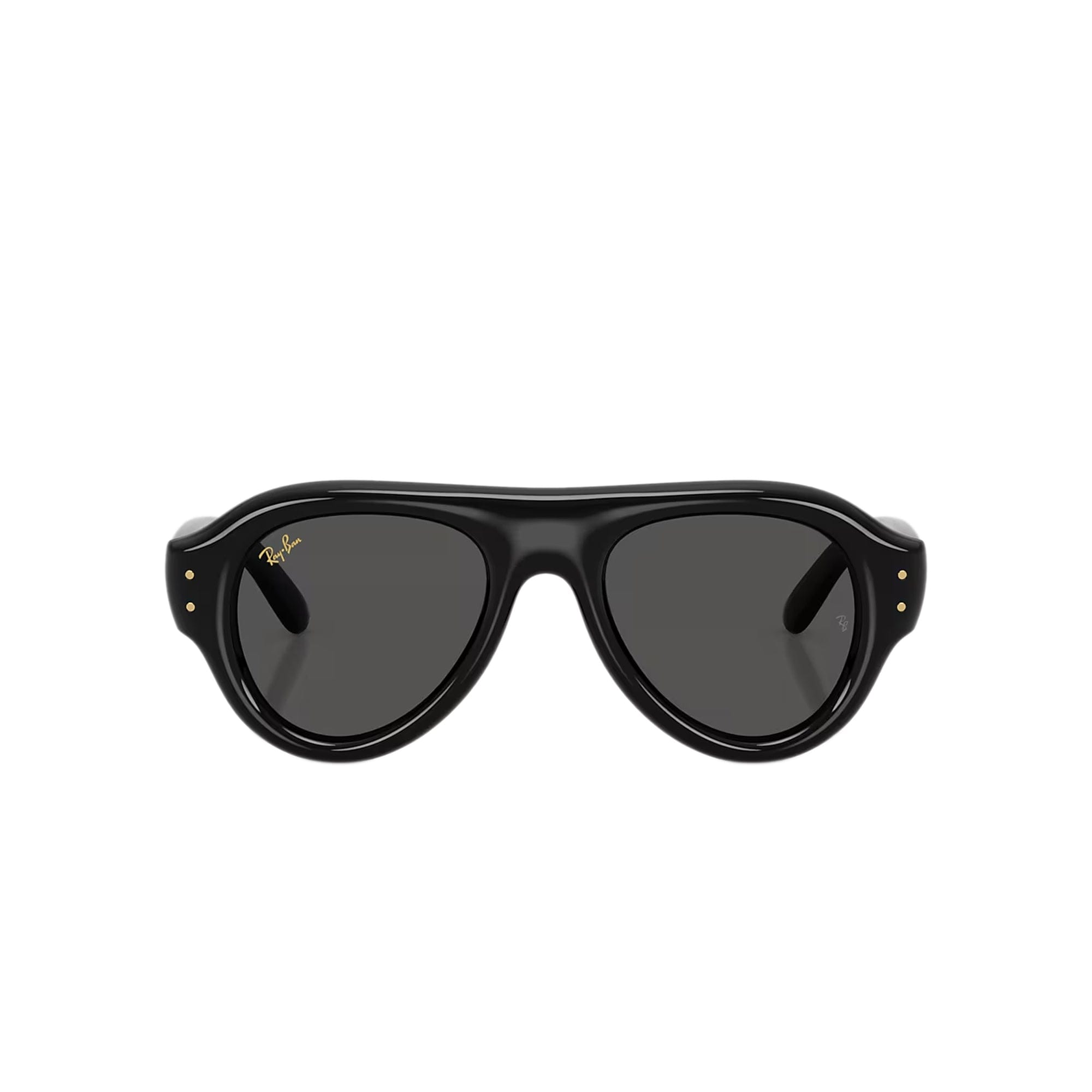 Ray - Ban x A$AP Rocky Aviator Puffer Black Frame W/ Dark Grey Lens Sunglasses