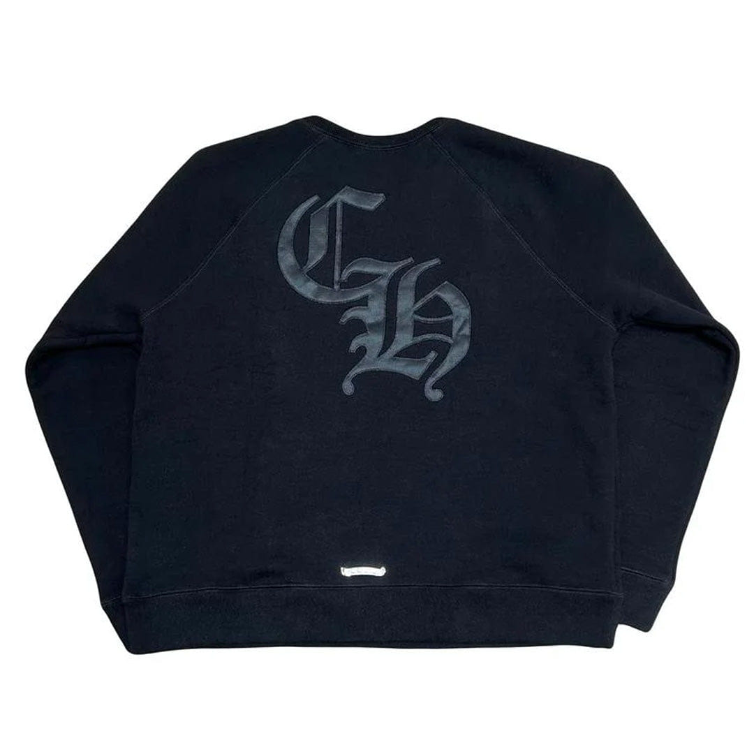 Chrome Hearts Triple Cross Nylon CH Logo Crewneck Black