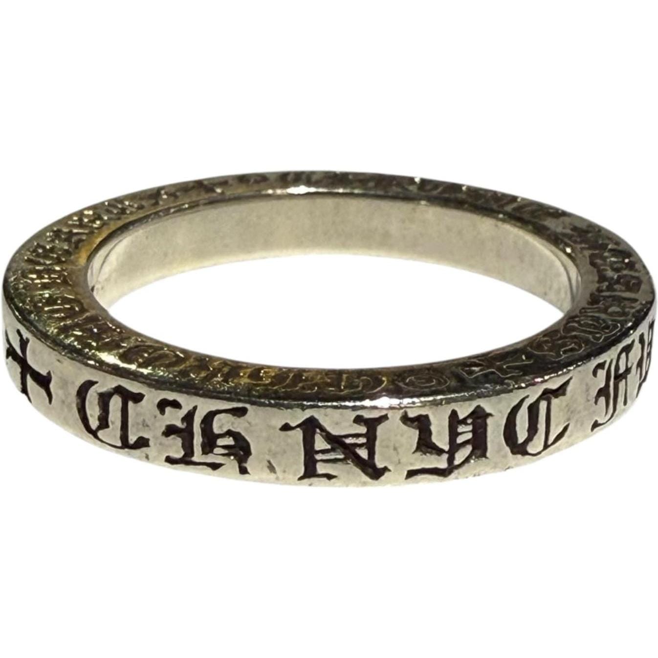 Chrome Hearts Silver CH NYC Fuck You 3 mm Ring - US Size 7
