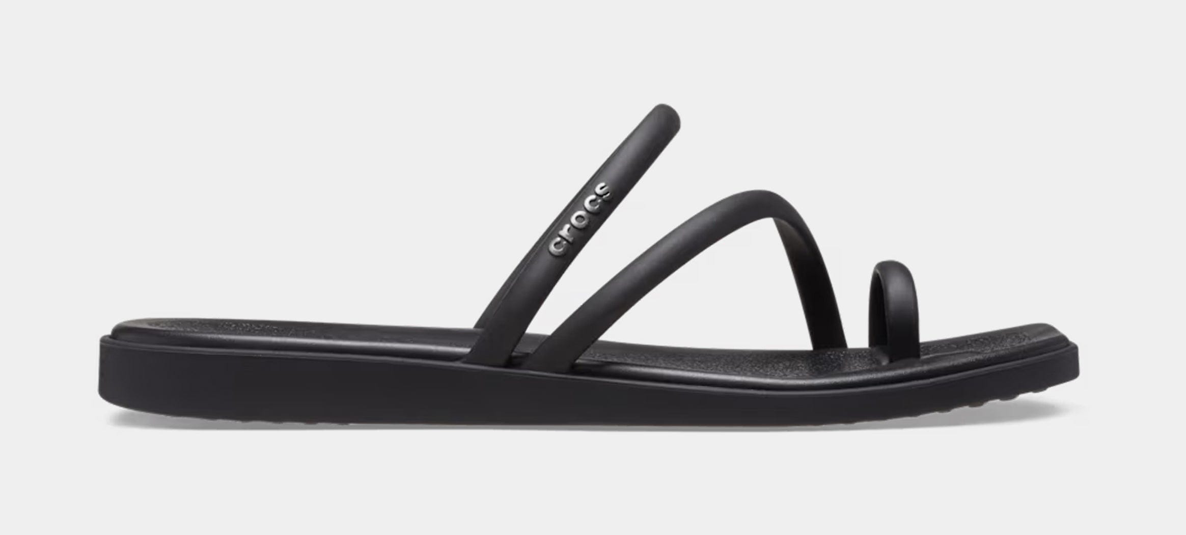 CROCS Miami Toe Loop Womens Sandals (Black)