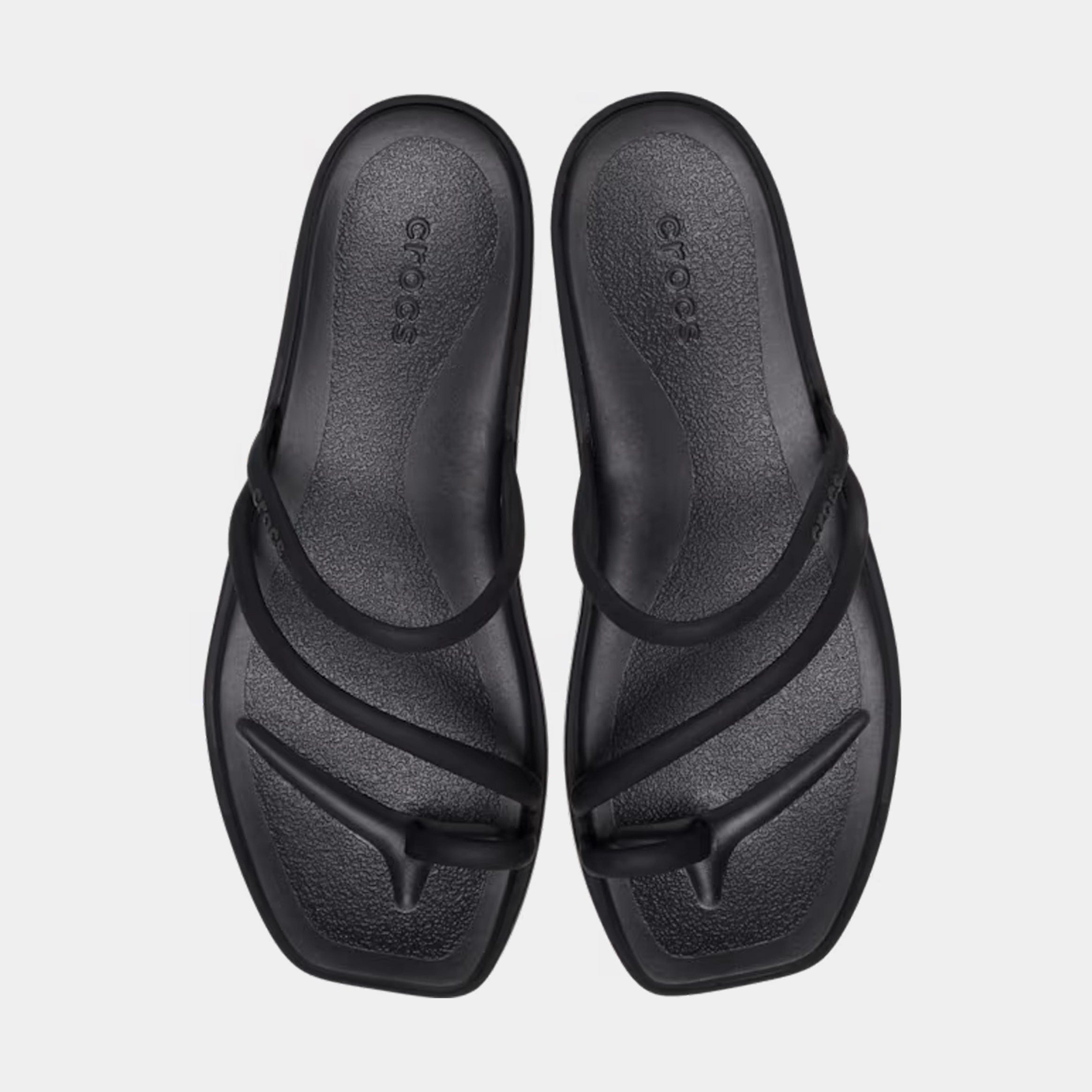 CROCS Miami Toe Loop Womens Sandals (Black)