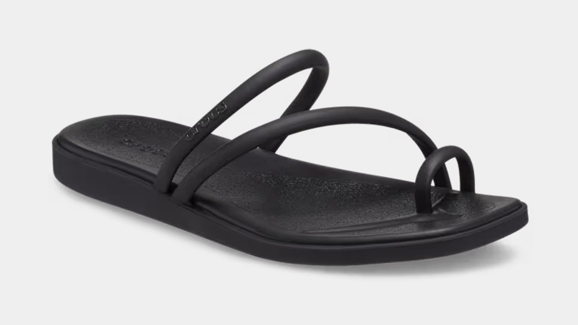 CROCS Miami Toe Loop Womens Sandals (Black)