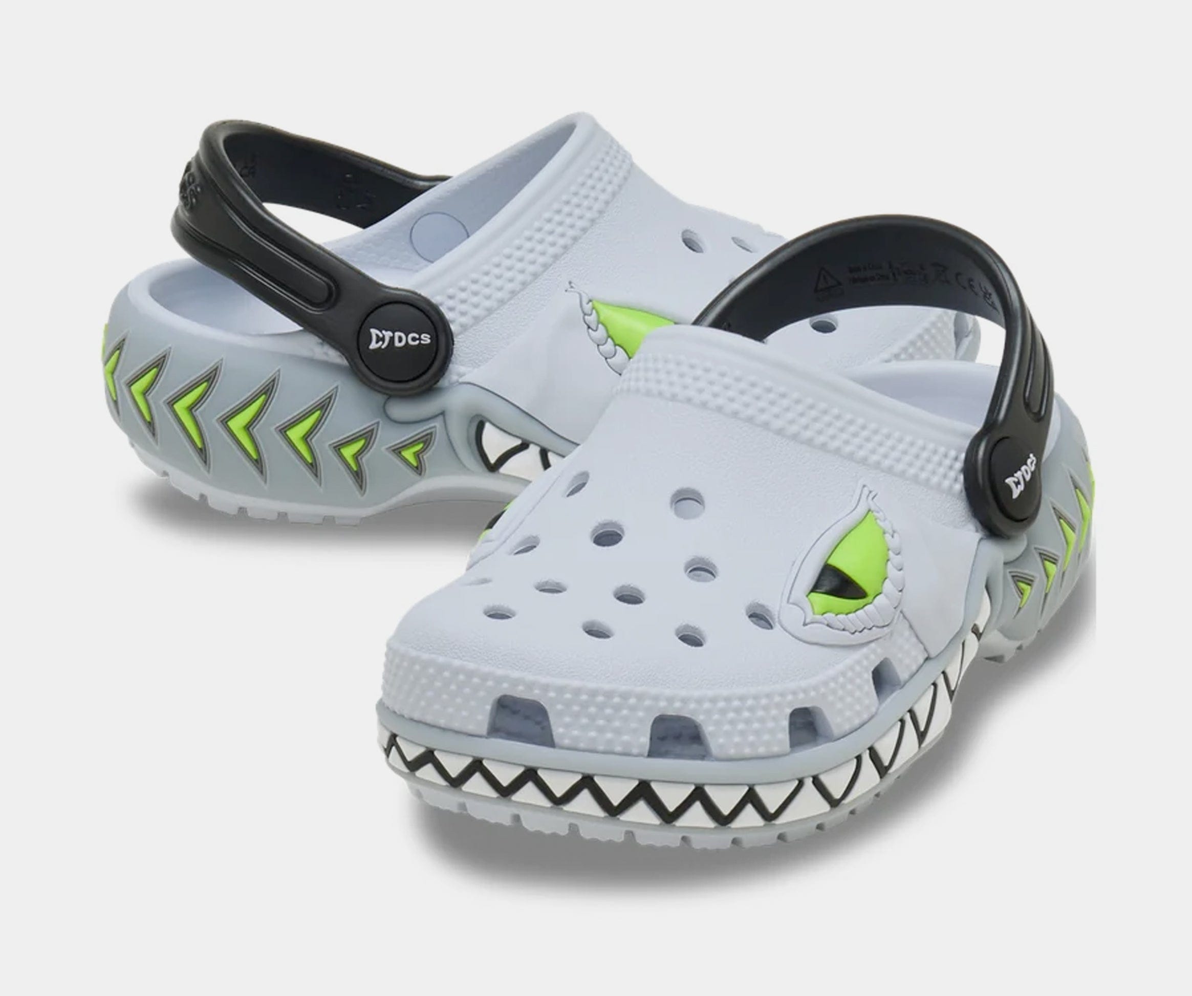 CROCS Creature Lights Classic Clog Infant Toddler Sandals (Steel)