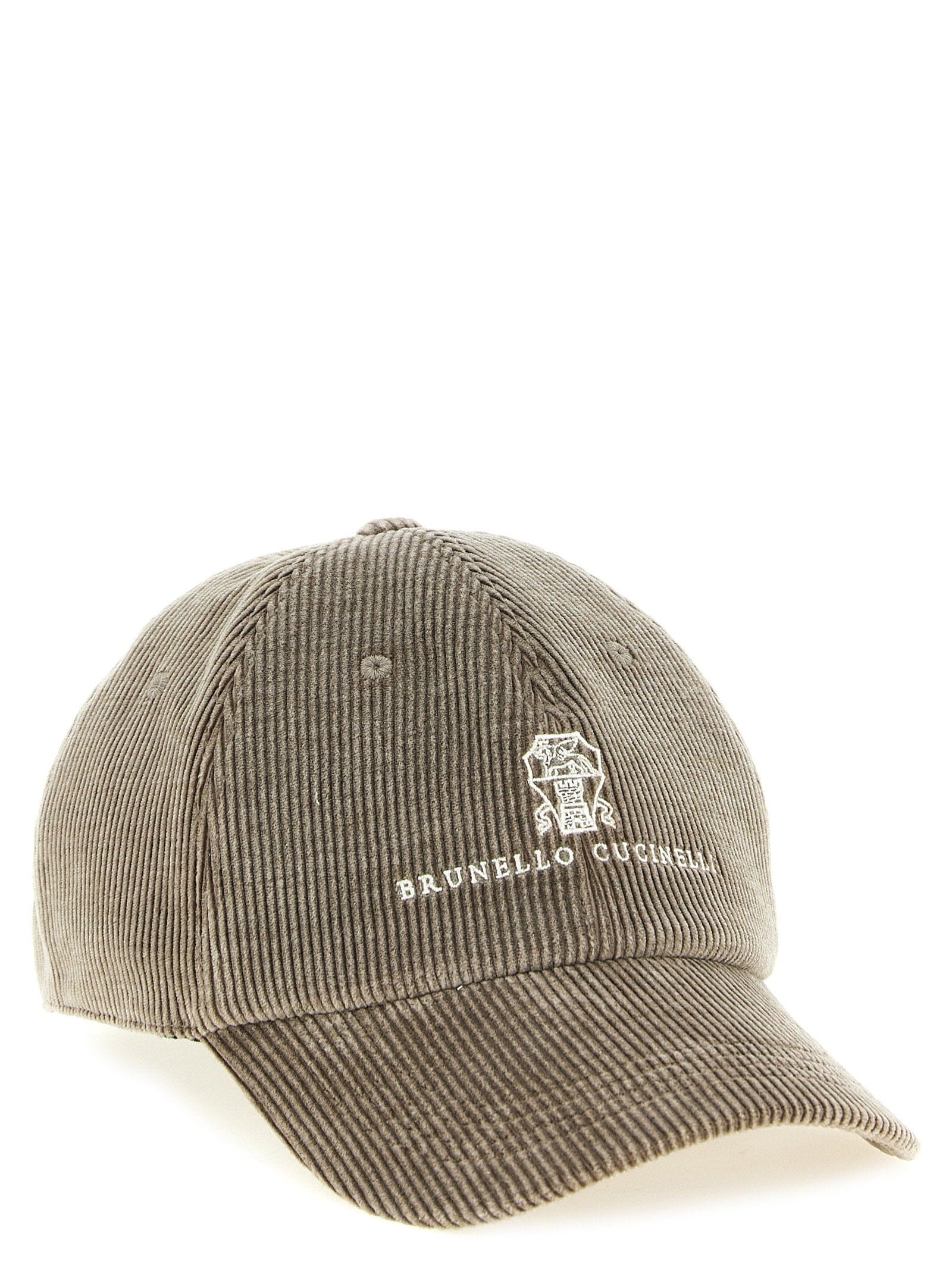 Brunello Cucinelli Cotton and Cashmere Corduroy Baseball Cap — Stone