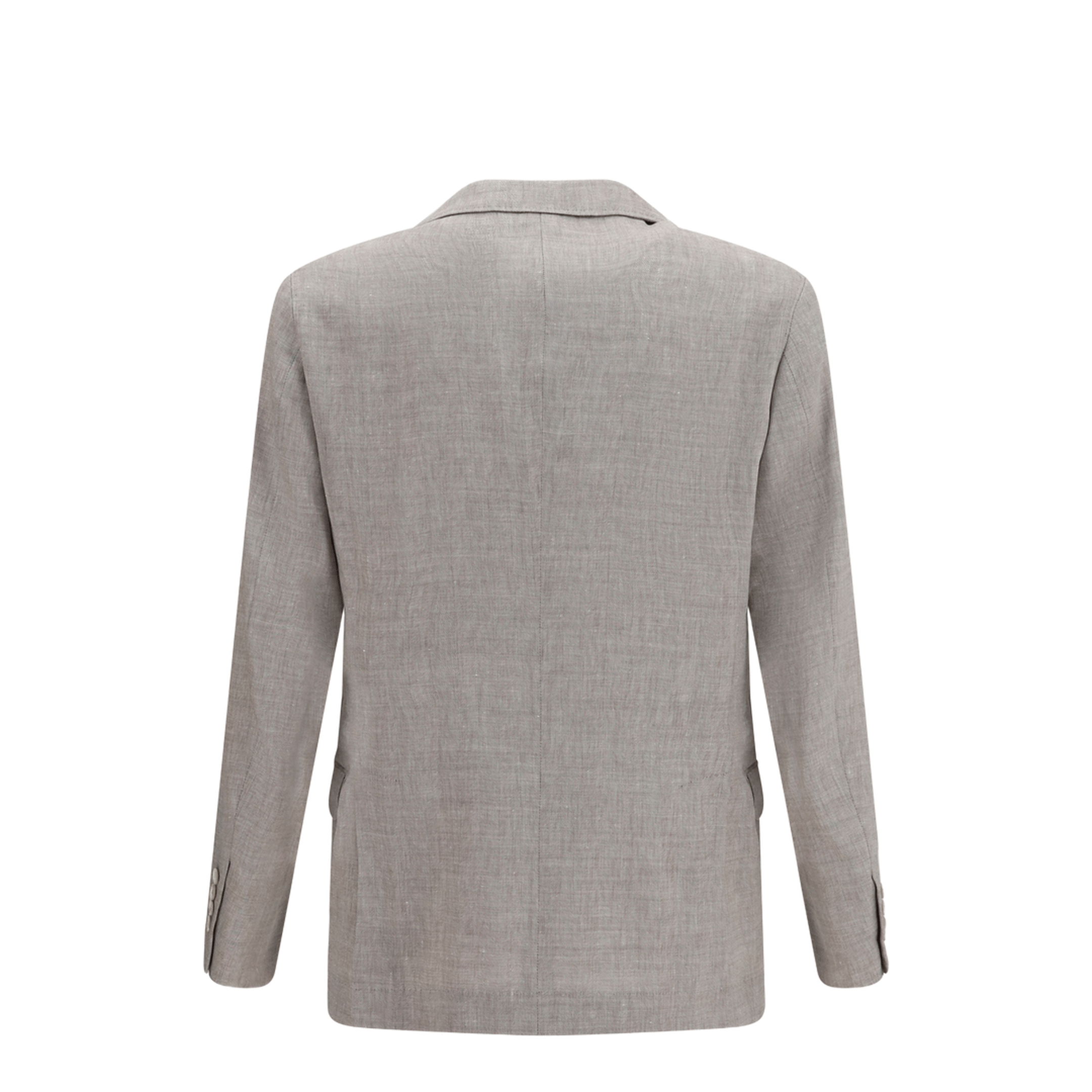 Brunello Cucinelli Deconstructed Linen And Wool Chevron Jacket