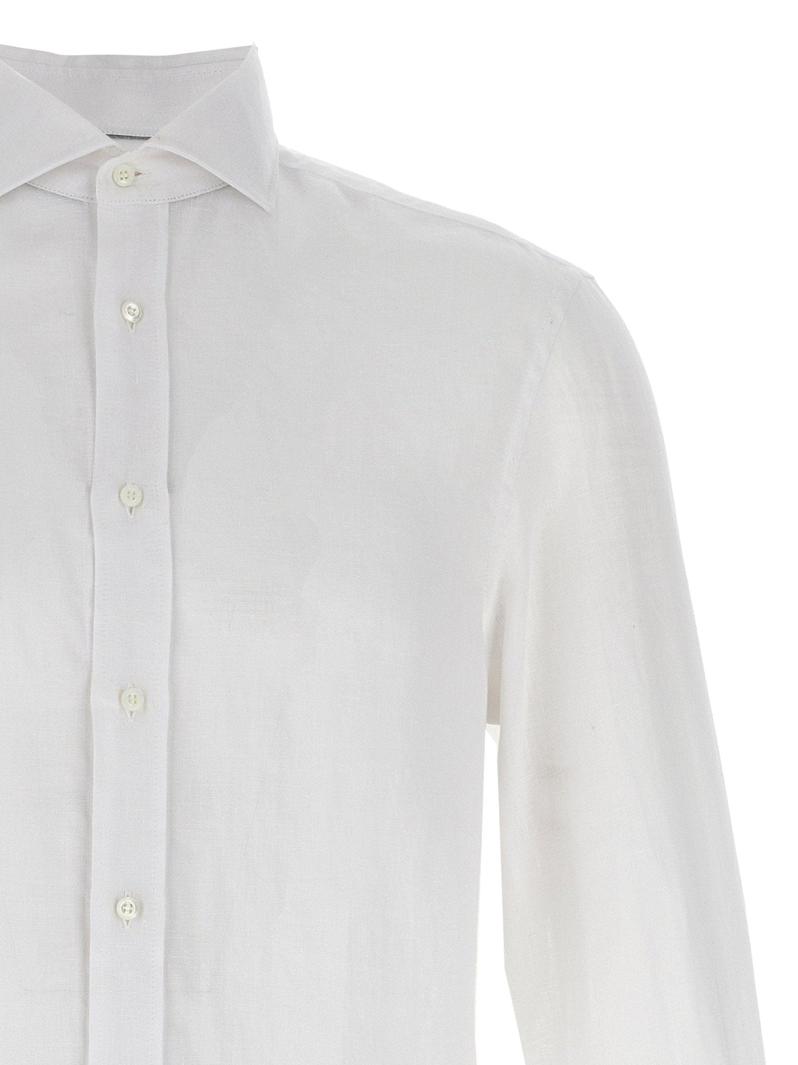 Brunello Cucinelli Linen Shirt — White