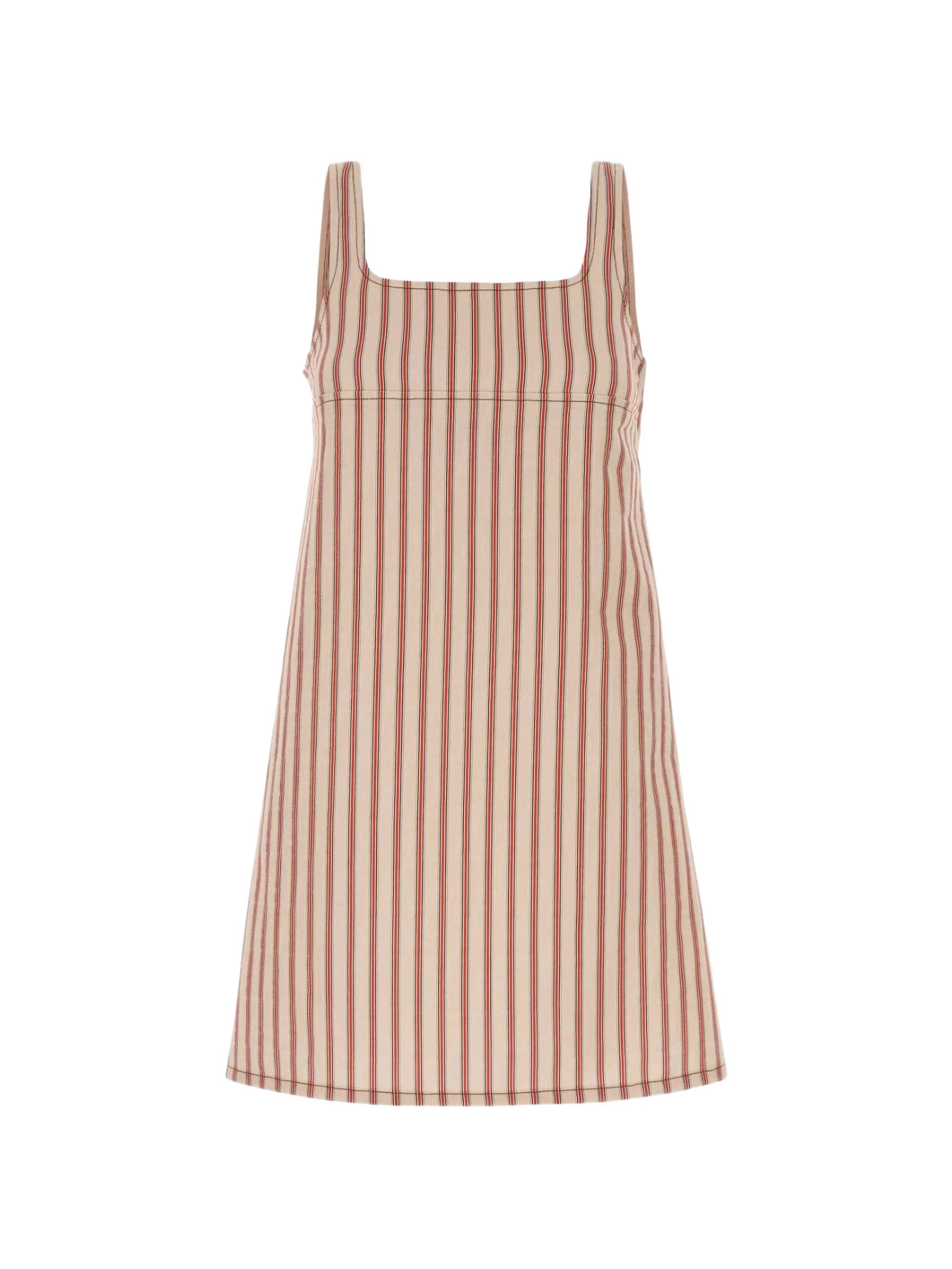 Fendi striped embroidered dress